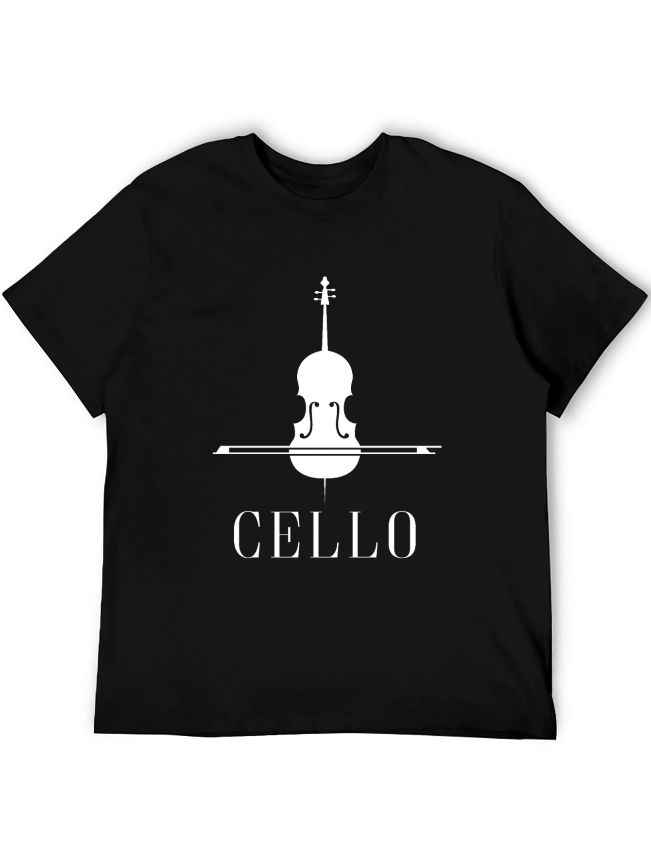 Cello T-Shirt - Musicians Tee - Black Cotton