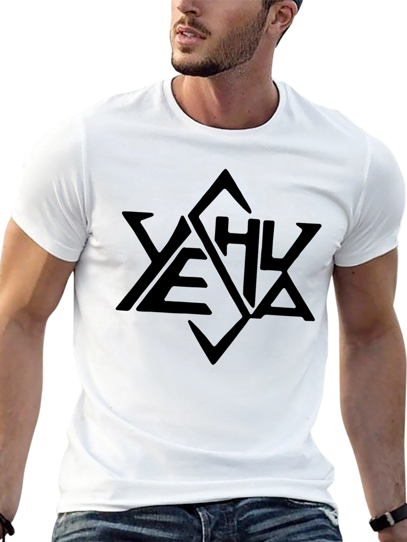 YHVA Star Graphic Black T-Shirt