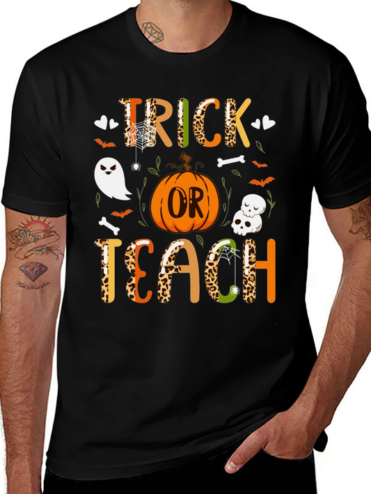 Trick or Teach Halloween T-Shirt - Spooky Teacher Tee