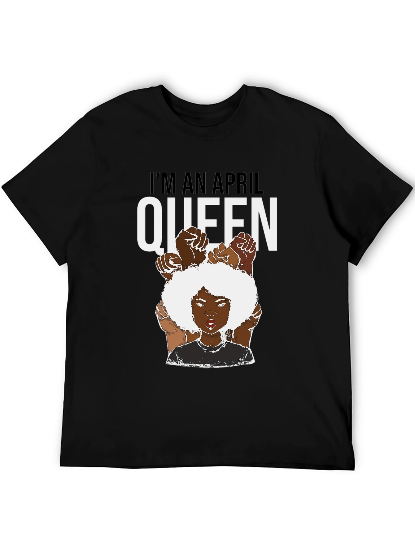 April Queen T-Shirt - Black Pride Tee
