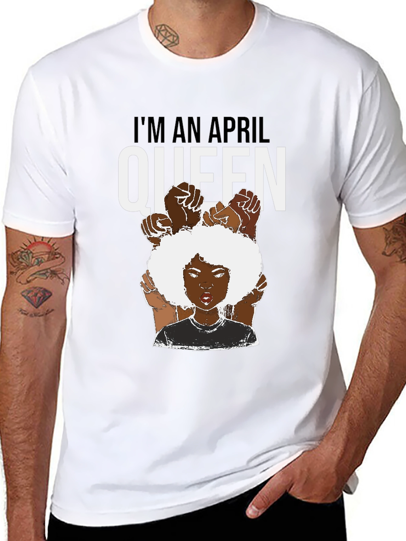 April Queen T-Shirt - Black Pride Tee