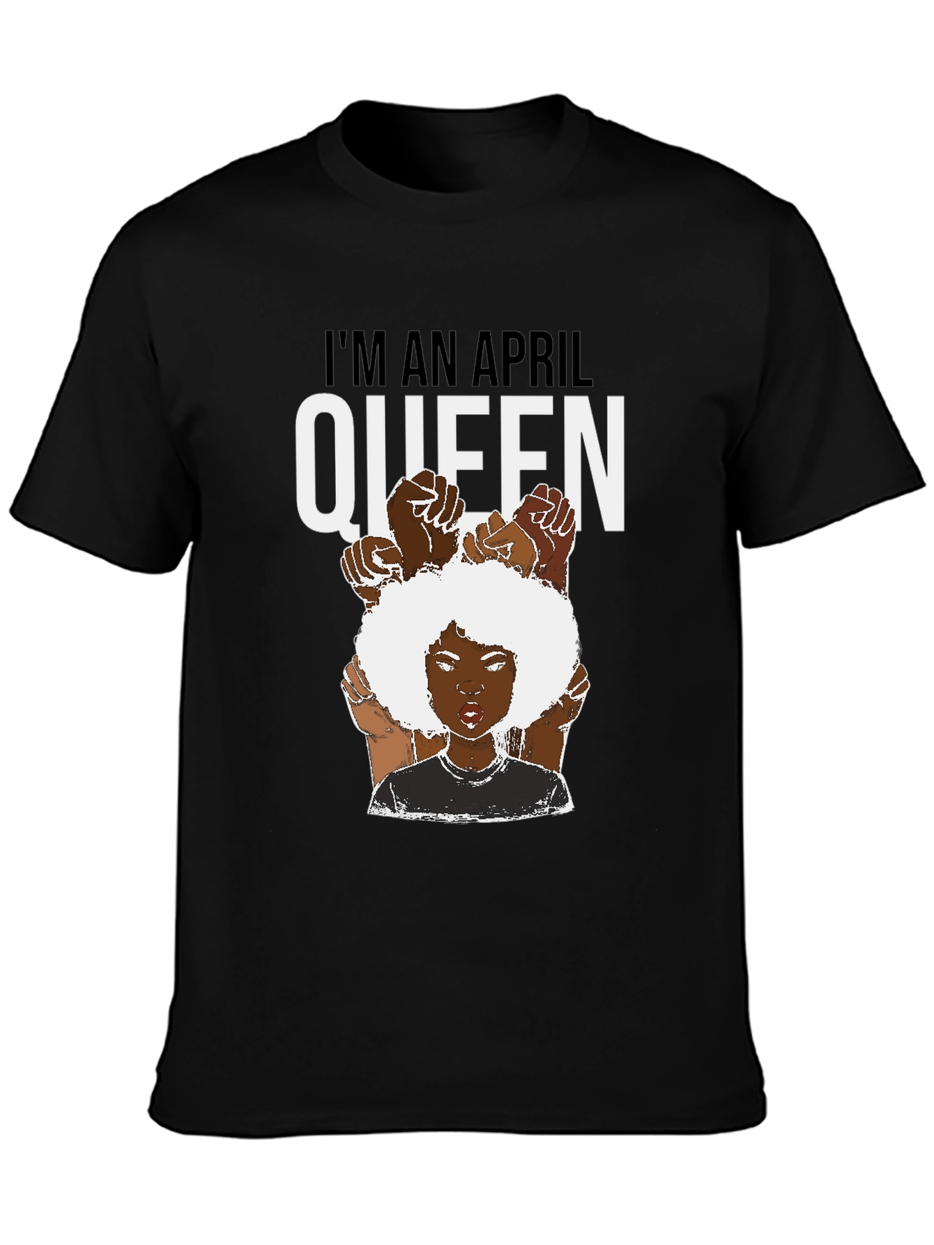 April Queen T-Shirt - Black Pride Tee