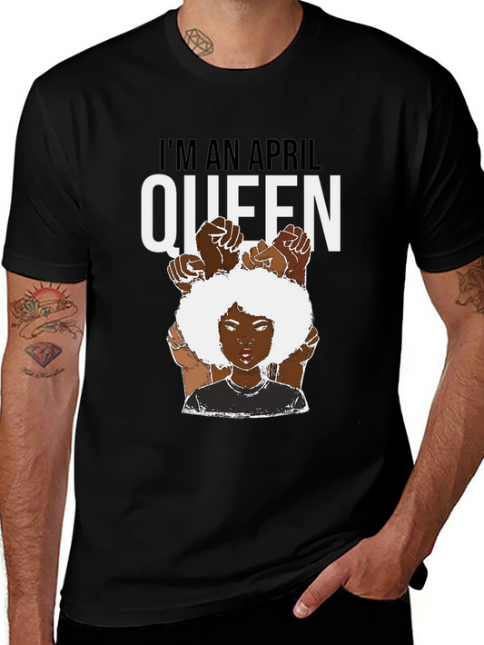 April Queen T-Shirt - Black Pride Tee