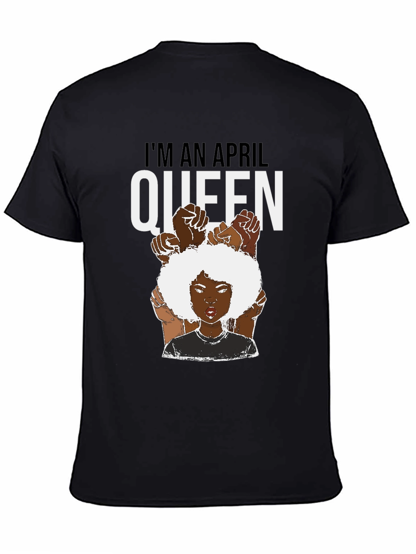 April Queen T-Shirt - Black Pride Tee