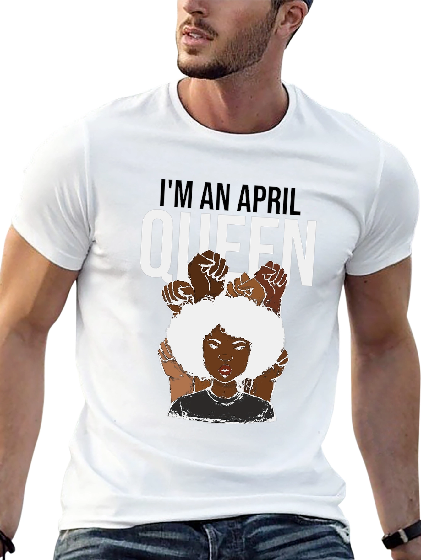 April Queen T-Shirt - Black Pride Tee