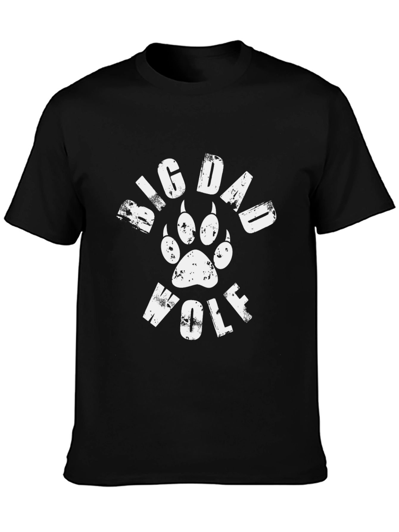 Big Dad Wolf Graphic T-Shirt - Mens Black Tee