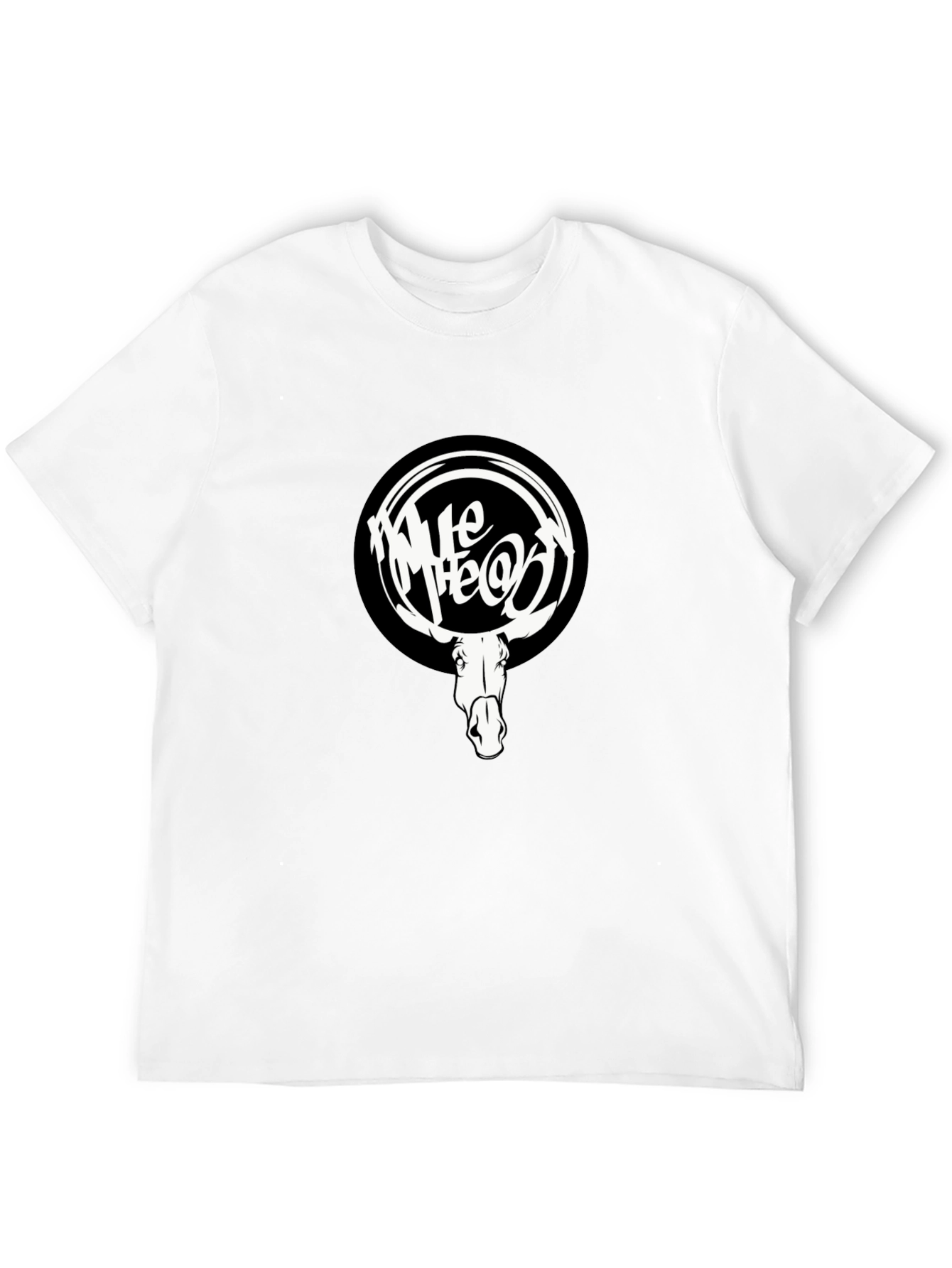 Cool Black T-Shirt with White Moose Graphic