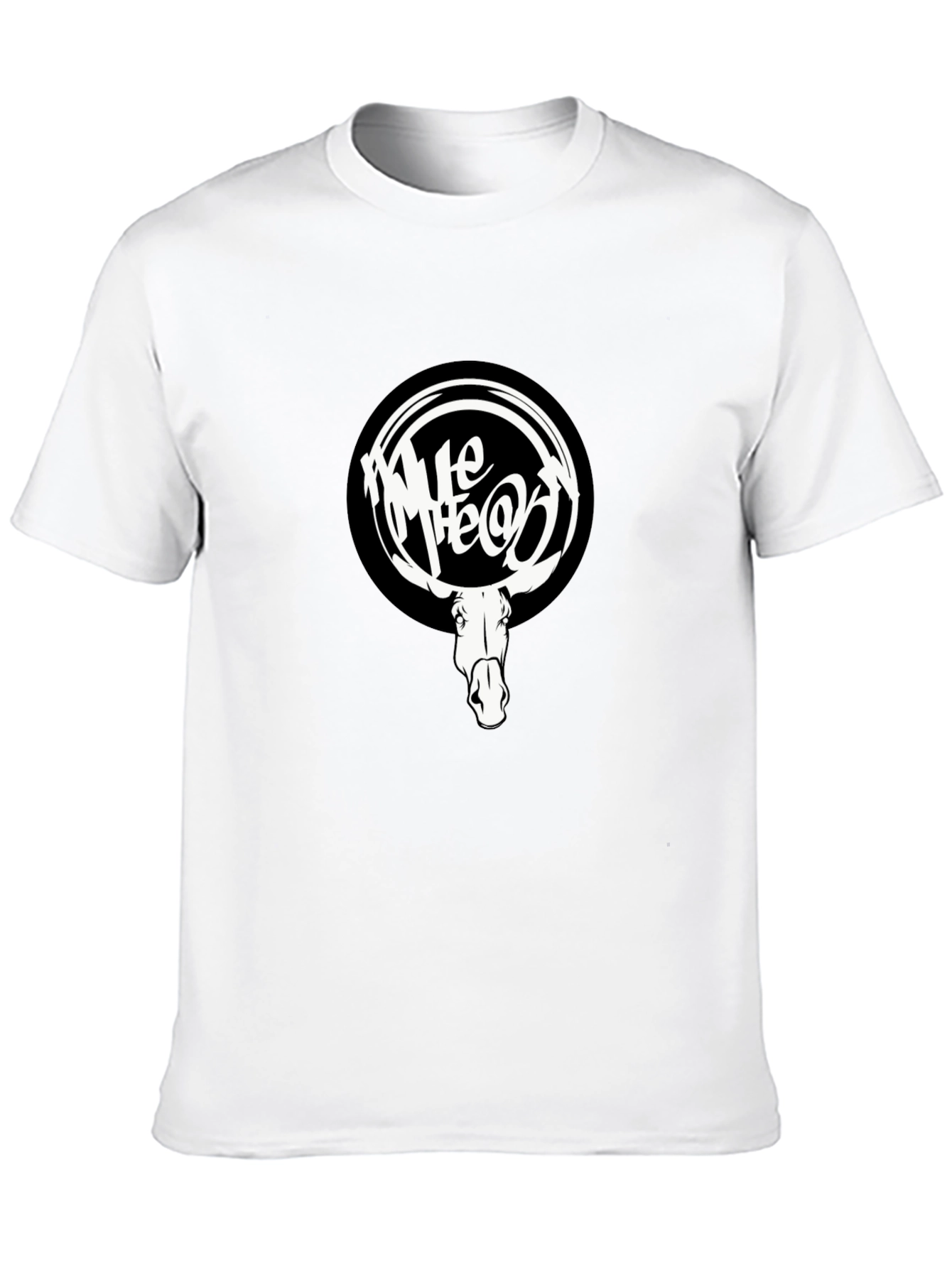 Cool Black T-Shirt with White Moose Graphic