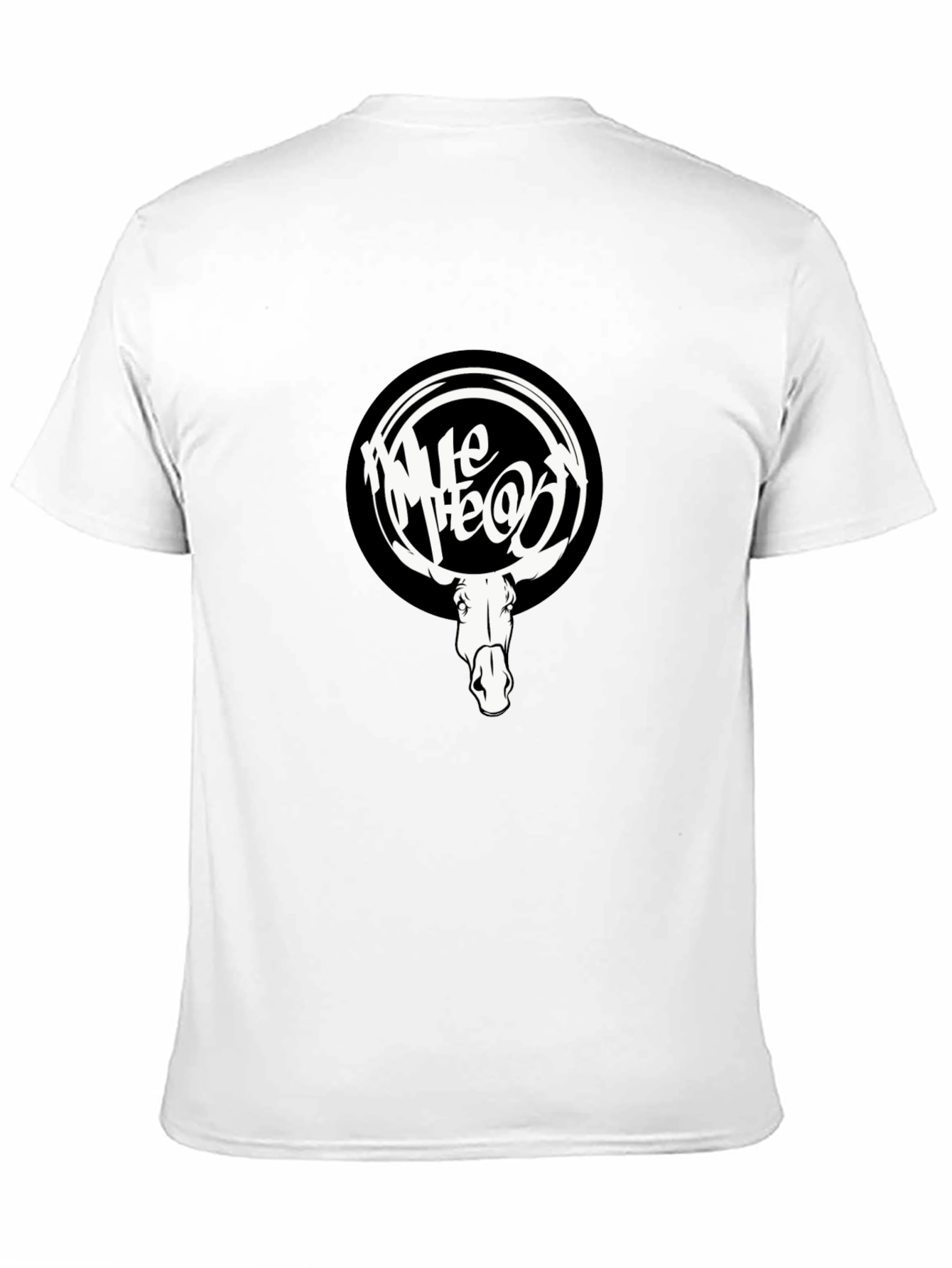 Cool Black T-Shirt with White Moose Graphic