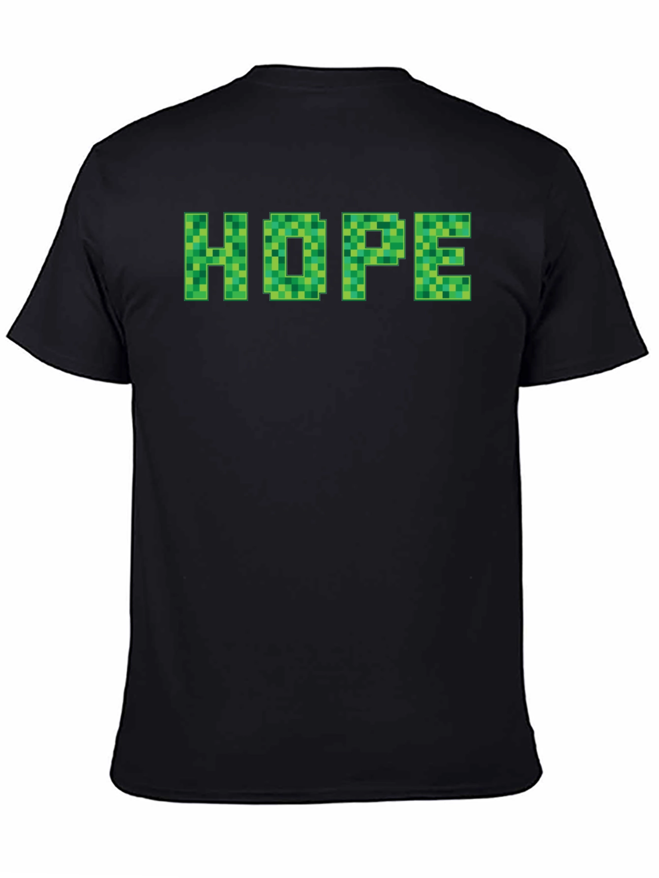 Minecraft Hope T-Shirt - Pixelated Green Lettering