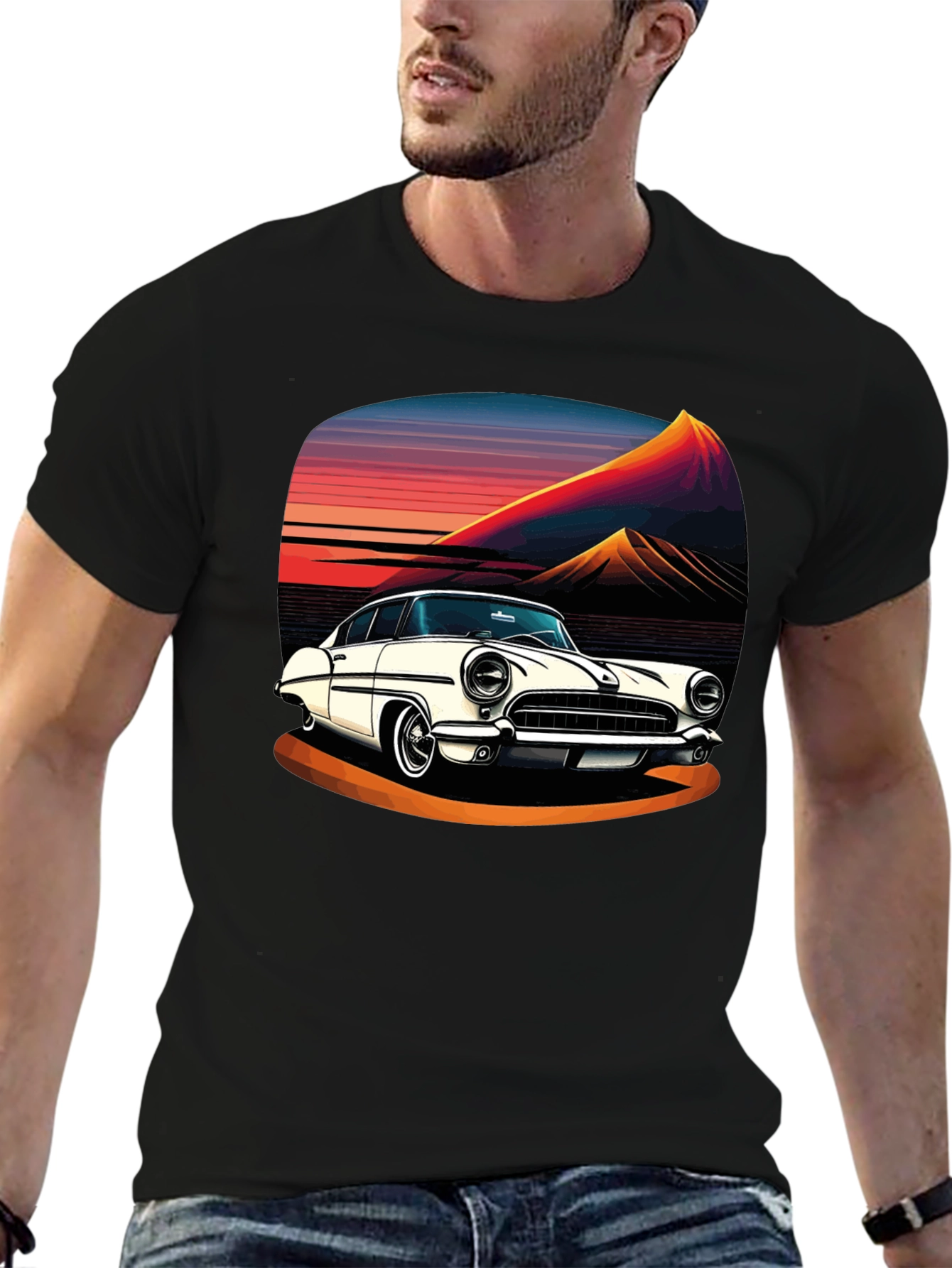 Retro Car Graphic Tee - Classic Ride Style