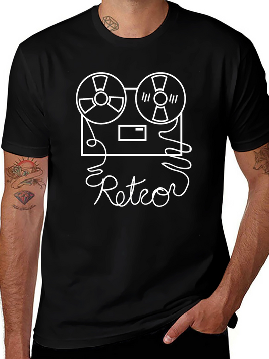 Retro Recorder Graphic Tee - Classic Style!