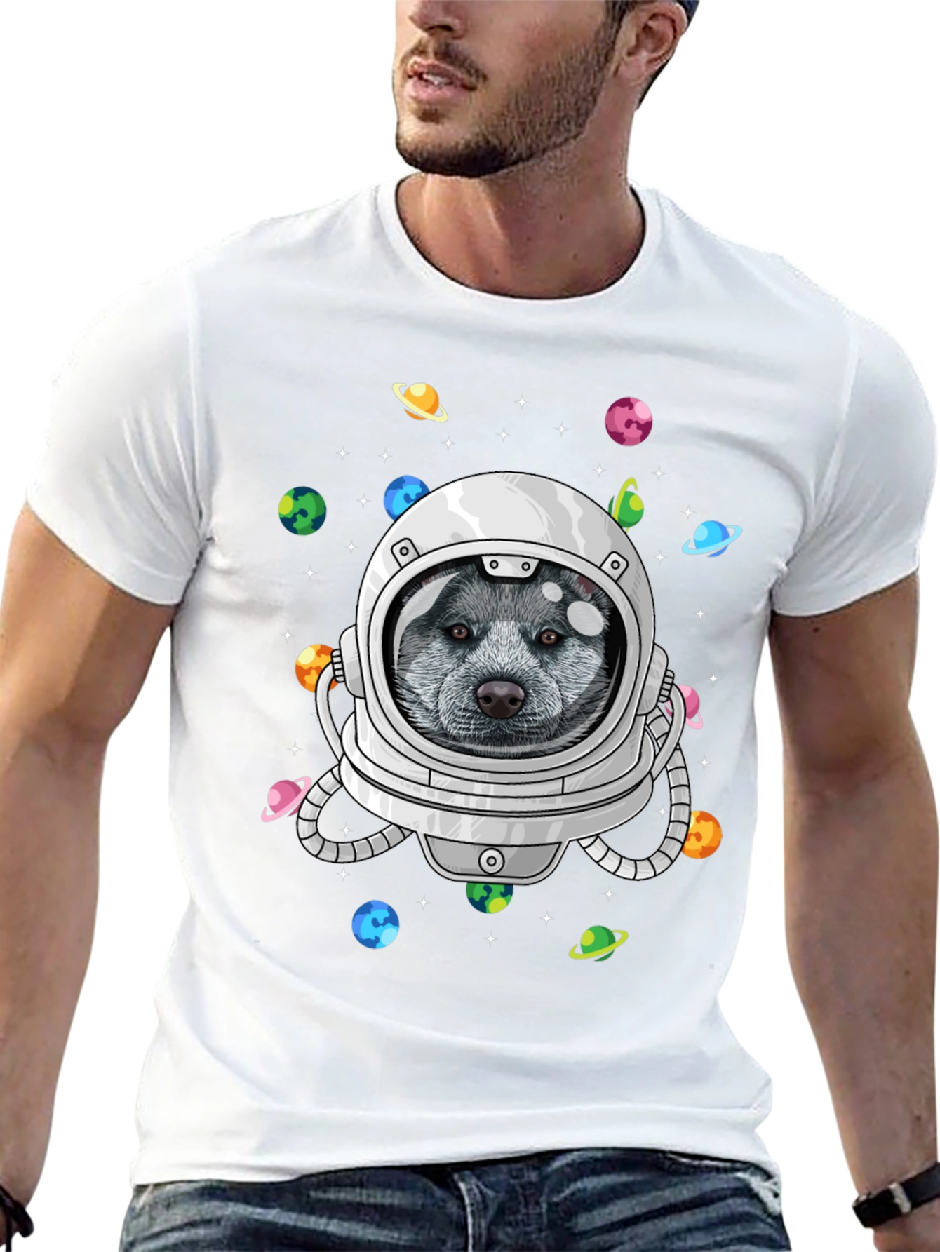 Astronaut Dog T-Shirt - Space Pup Tee