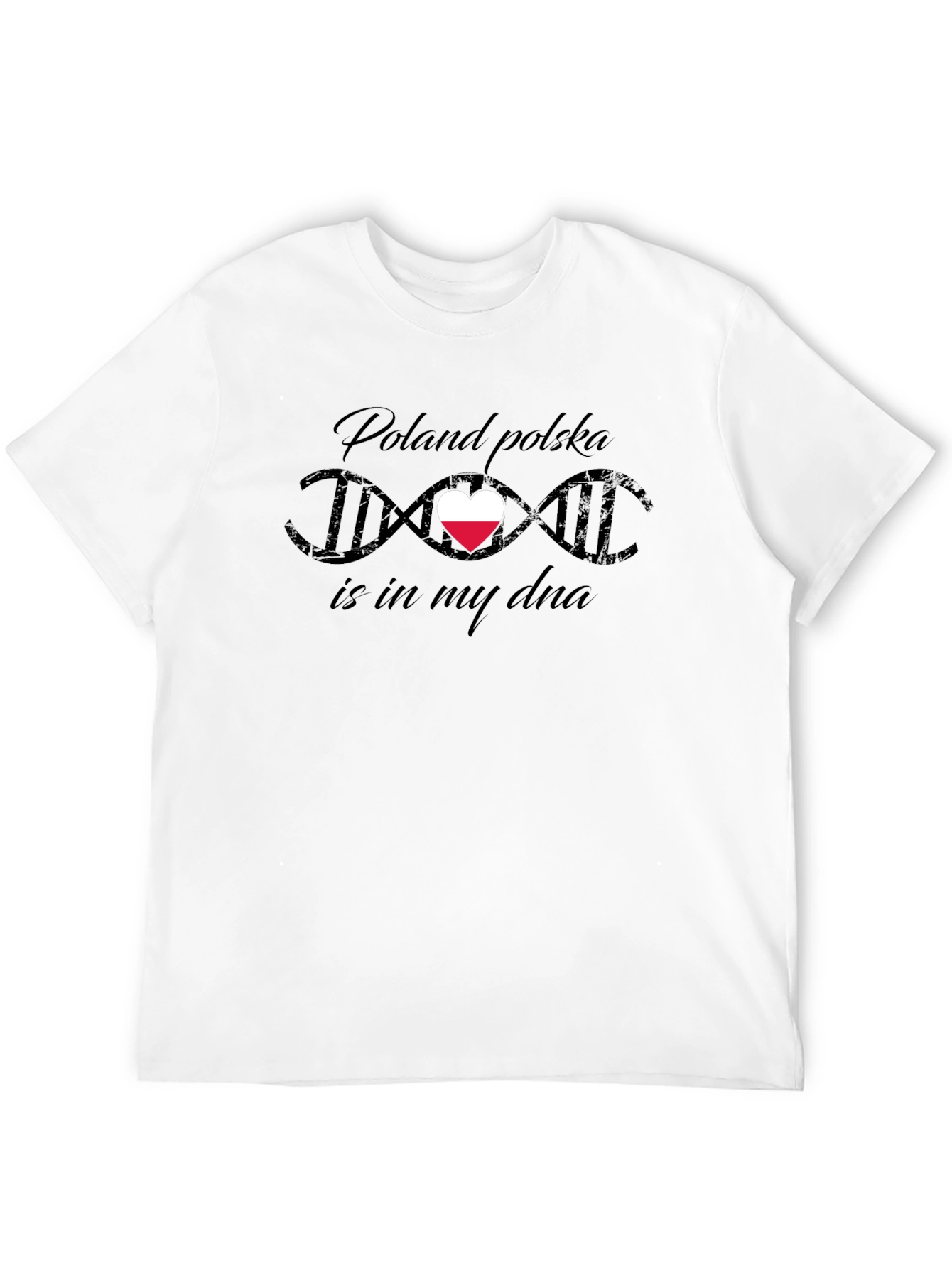 Poland Polska DNA Heart T-Shirt
