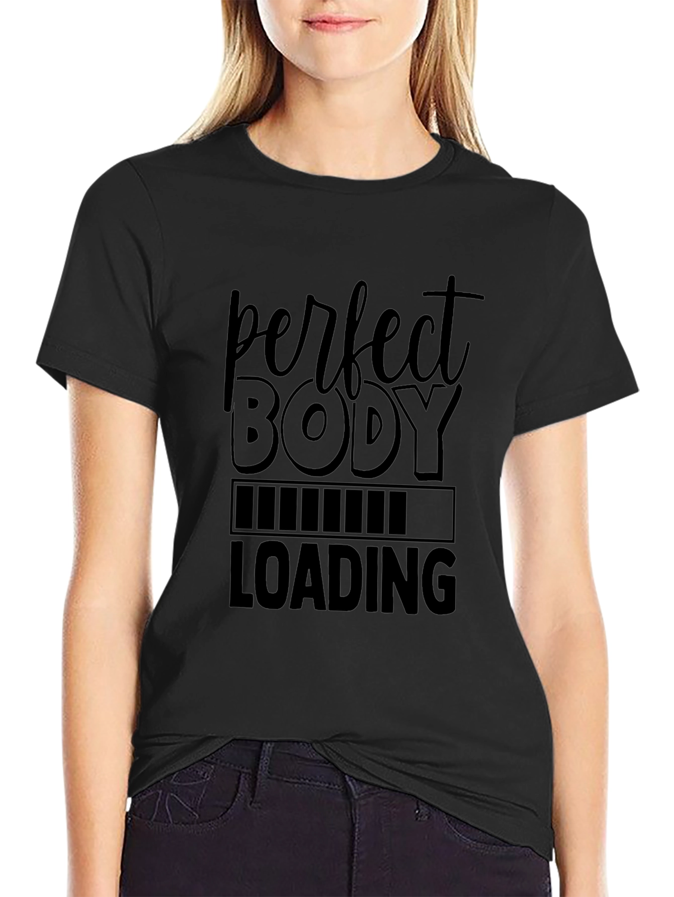 Perfect Body Loading - Mens Black Graphic Tee