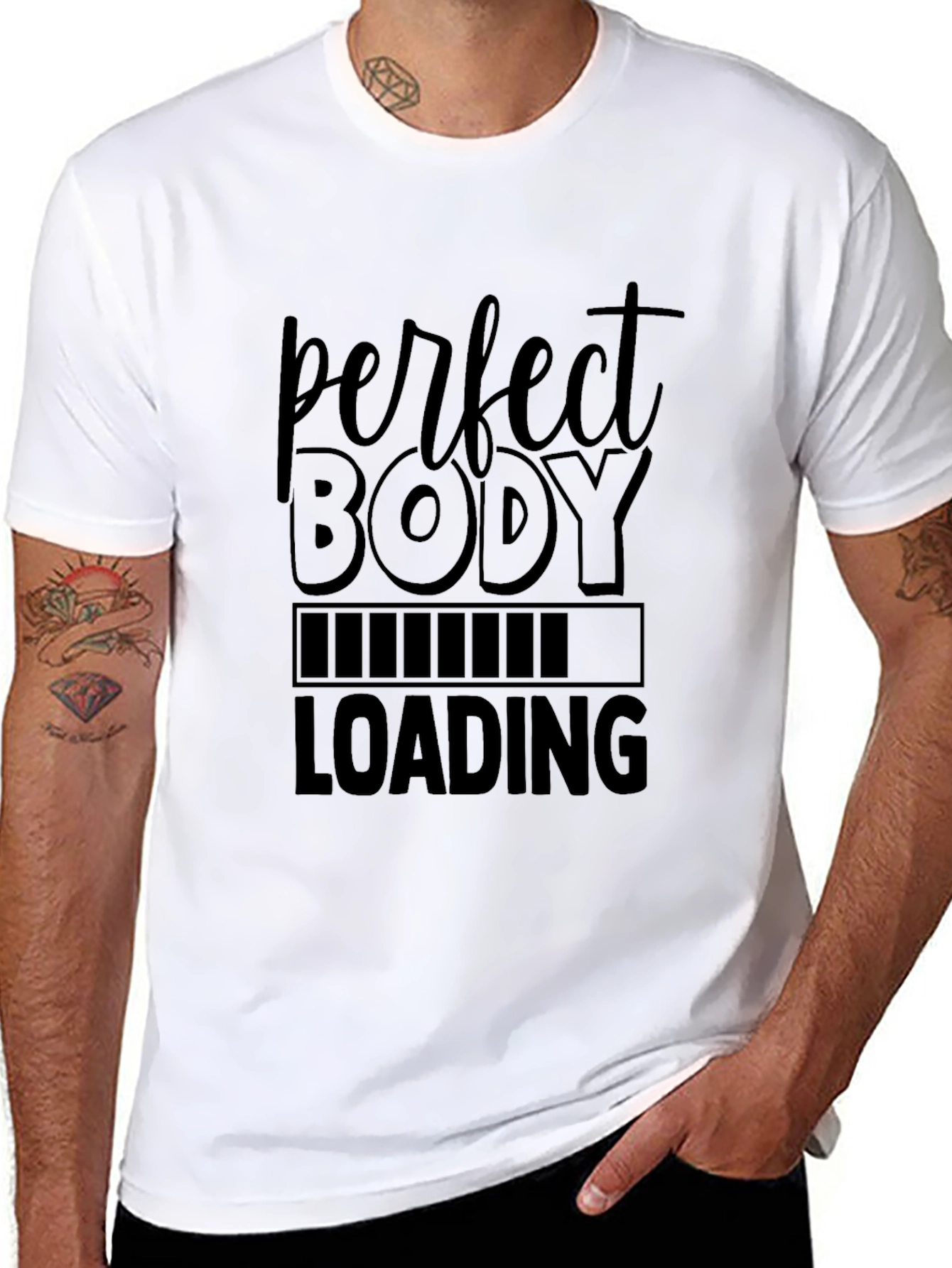 Perfect Body Loading - Mens Black Graphic Tee