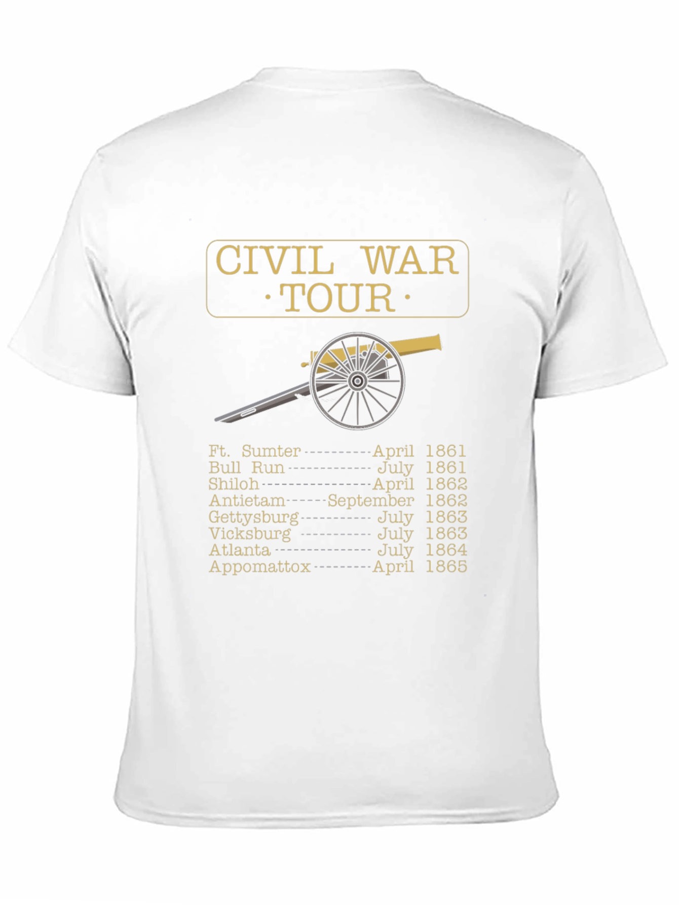 Civil War Tour T-Shirt History Buff Tee