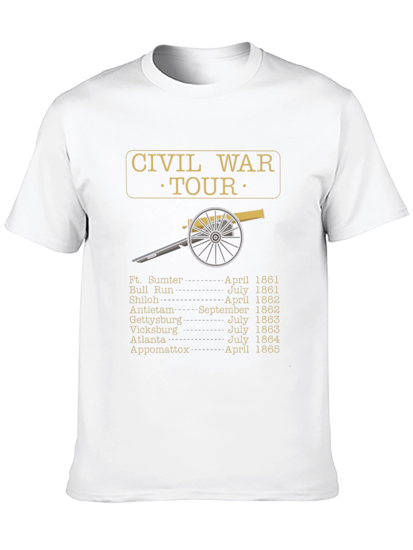Civil War Tour T-Shirt History Buff Tee