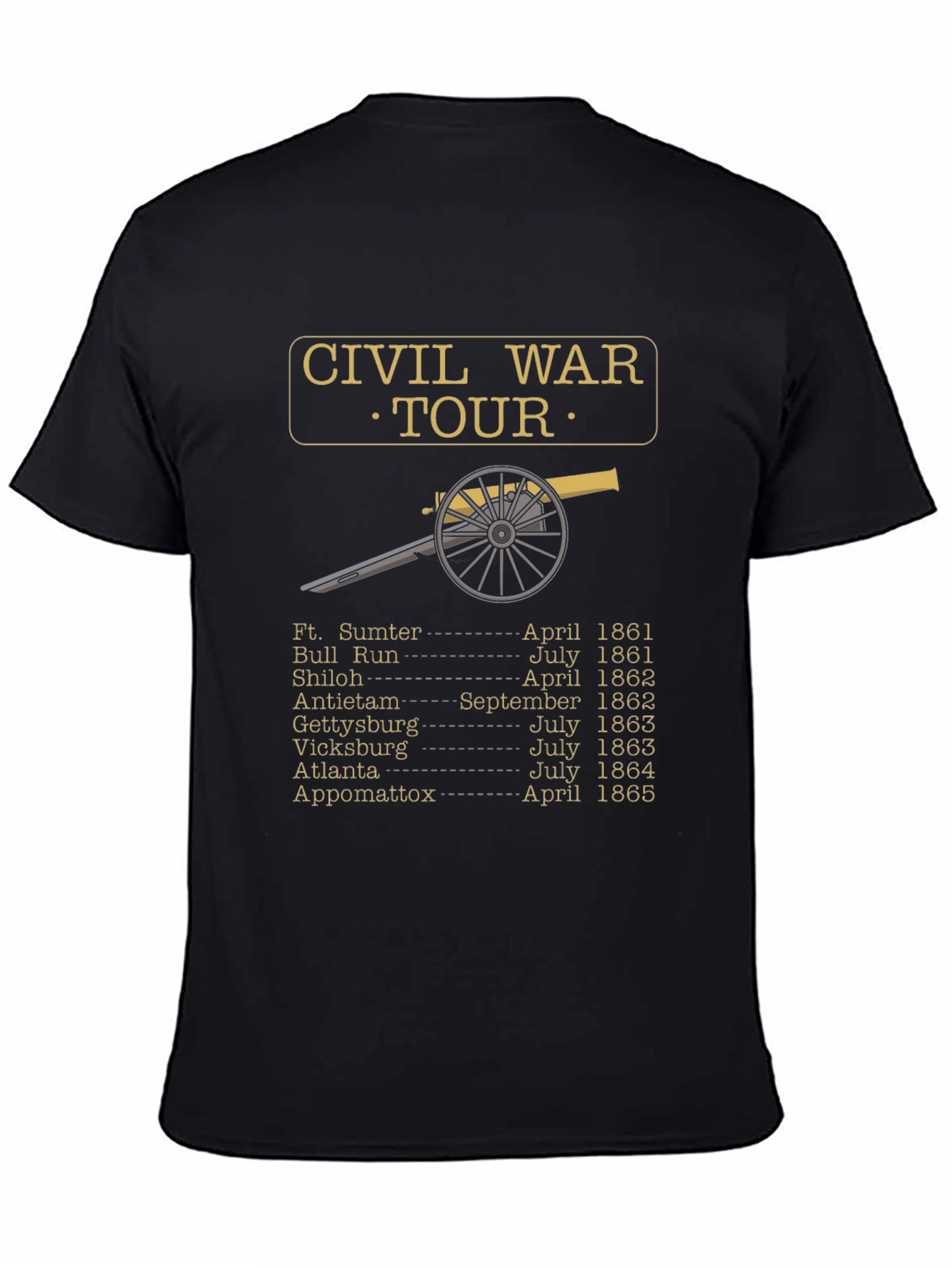 Civil War Tour T-Shirt History Buff Tee