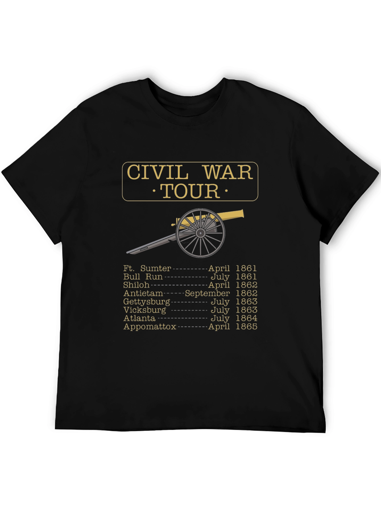 Civil War Tour T-Shirt History Buff Tee