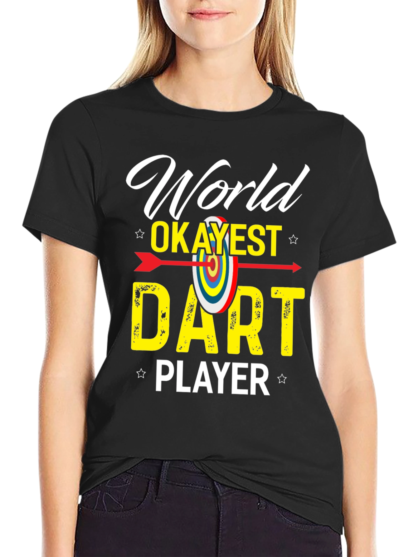 World Okayest Dart Player Graphic T-Shirt