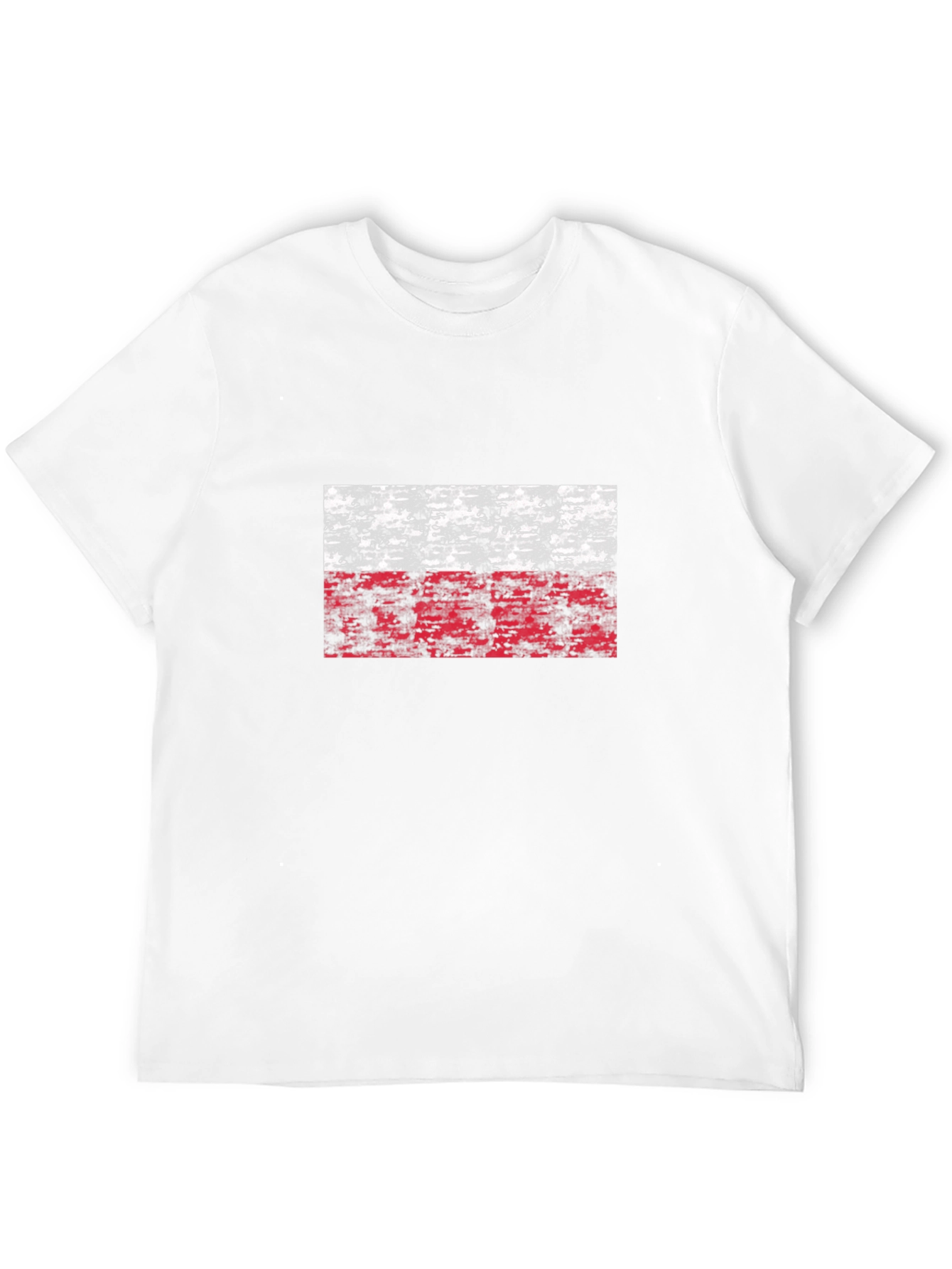 Poland Flag Camo Graphic T-Shirt - Black