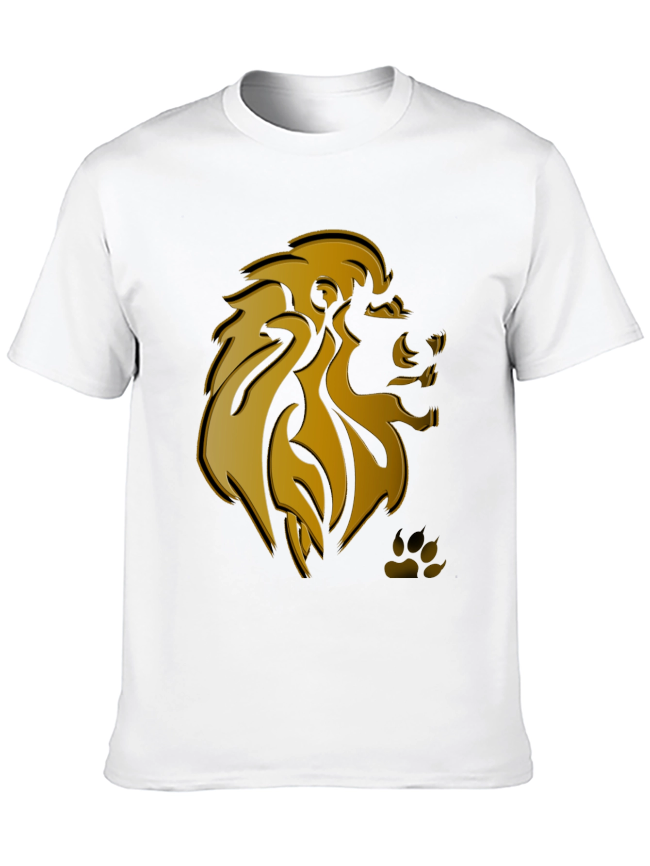 Lion Head Graphic T-Shirt - Stylish Black Tee