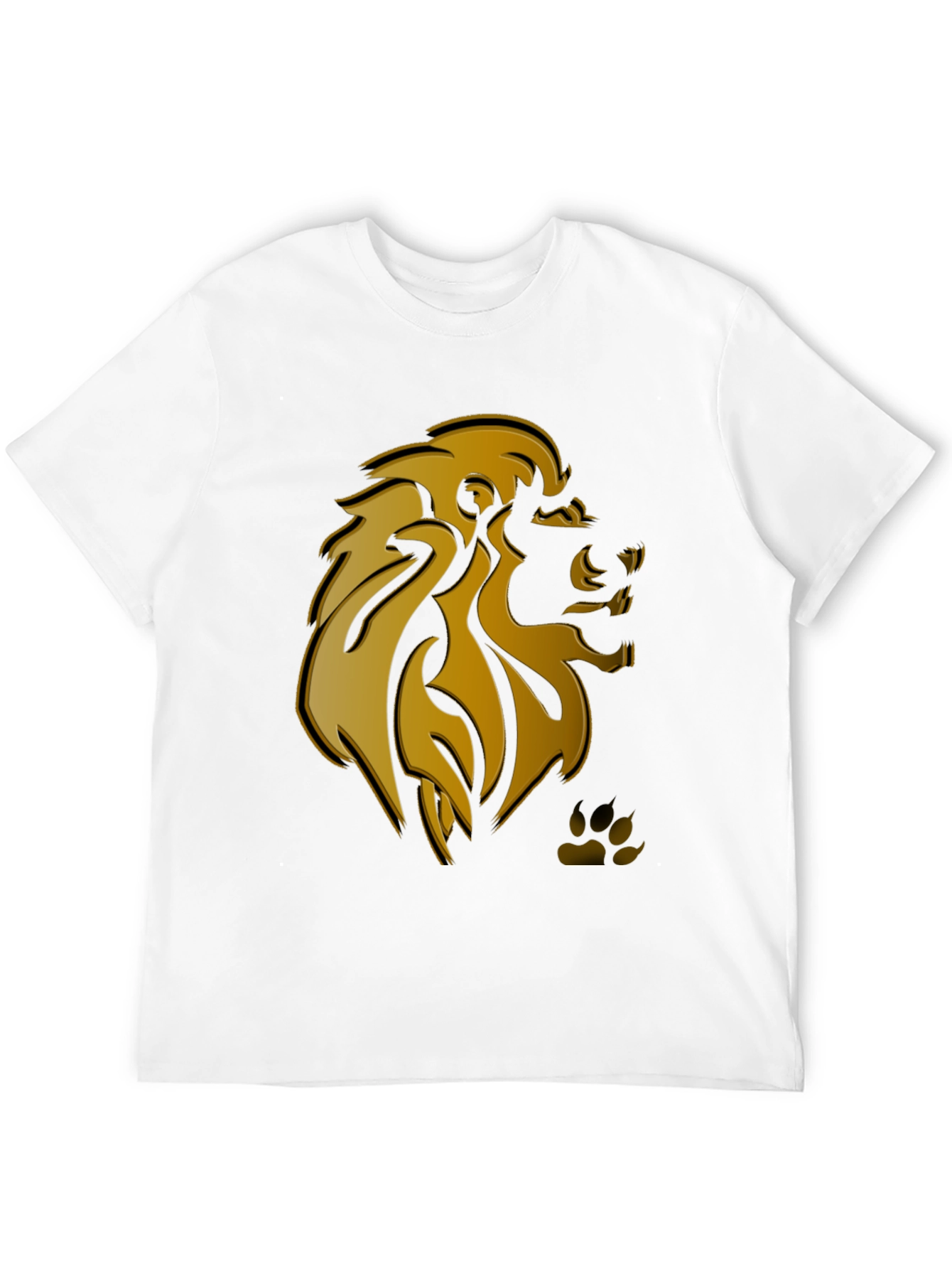 Lion Head Graphic T-Shirt - Stylish Black Tee
