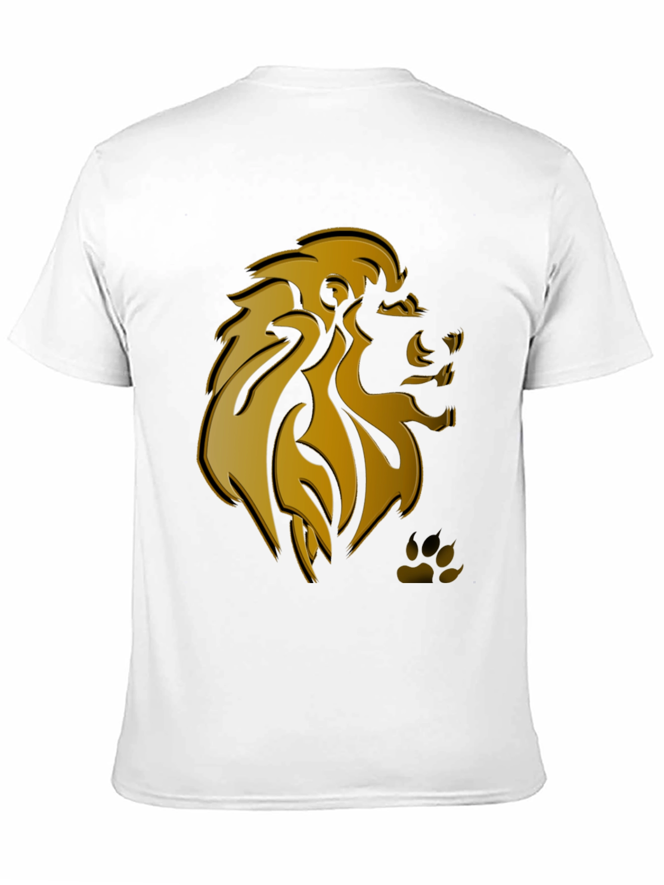 Lion Head Graphic T-Shirt - Stylish Black Tee
