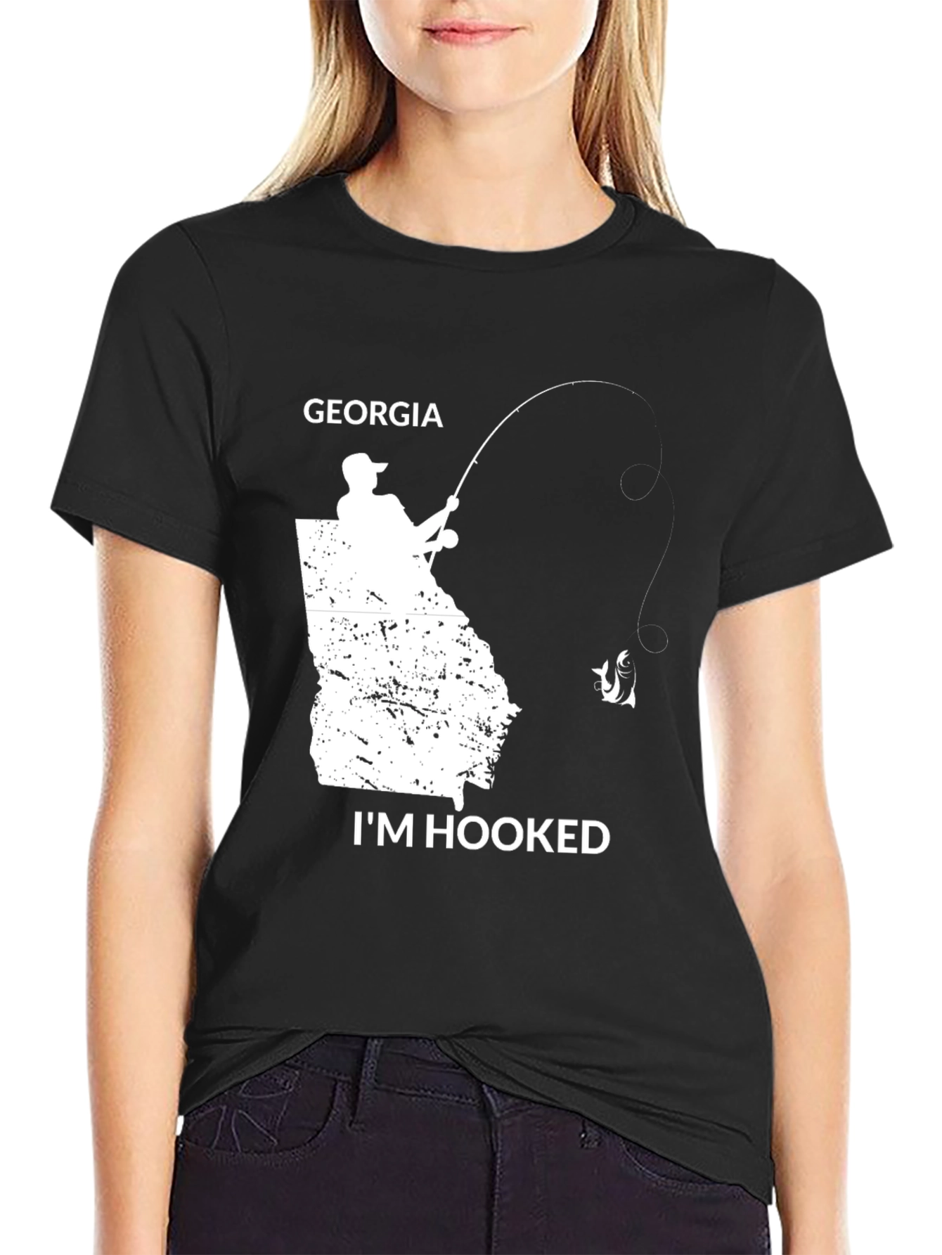Georgia Fishing T-Shirt - Im Hooked State Pride