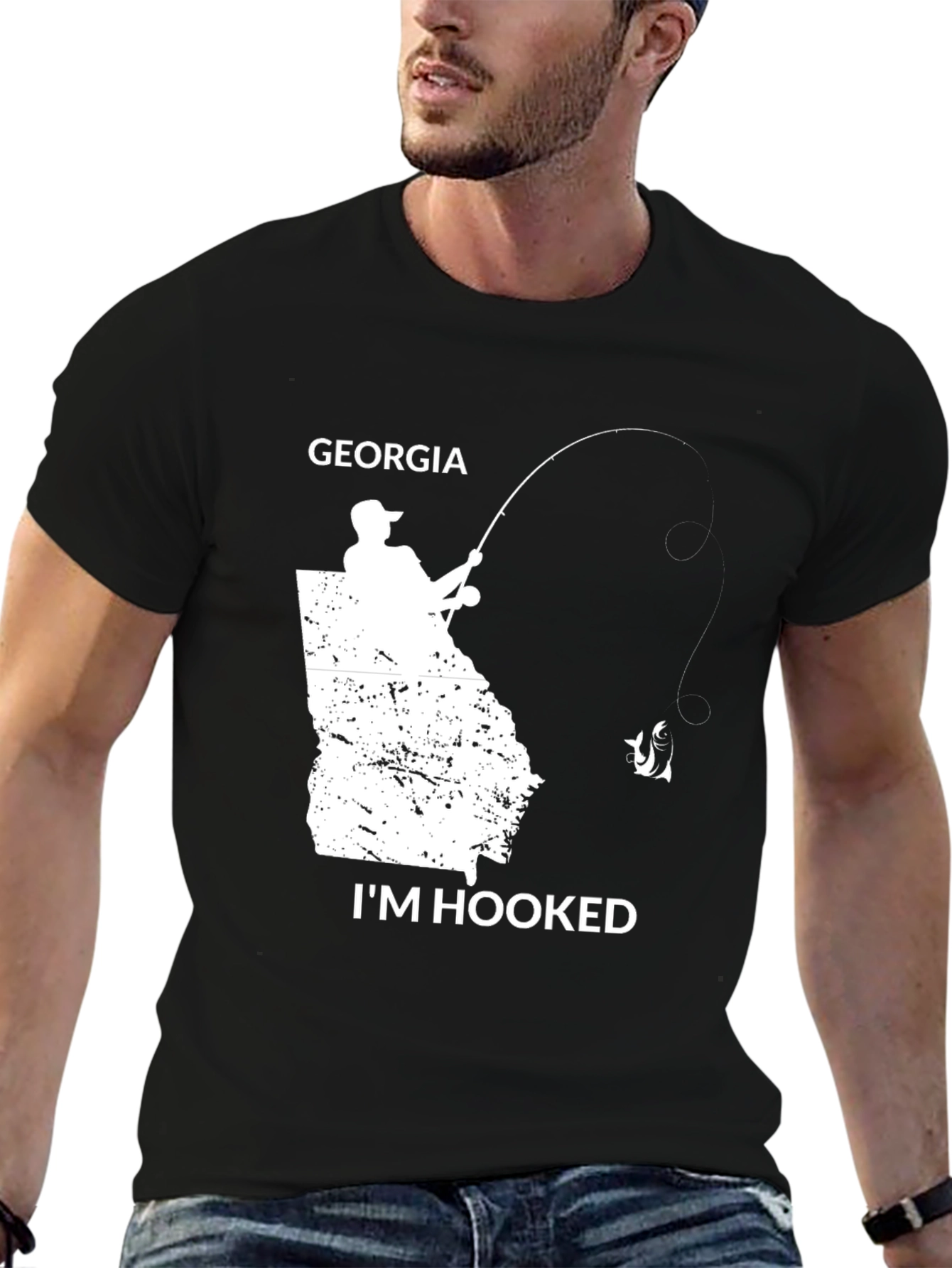 Georgia Fishing T-Shirt - Im Hooked State Pride
