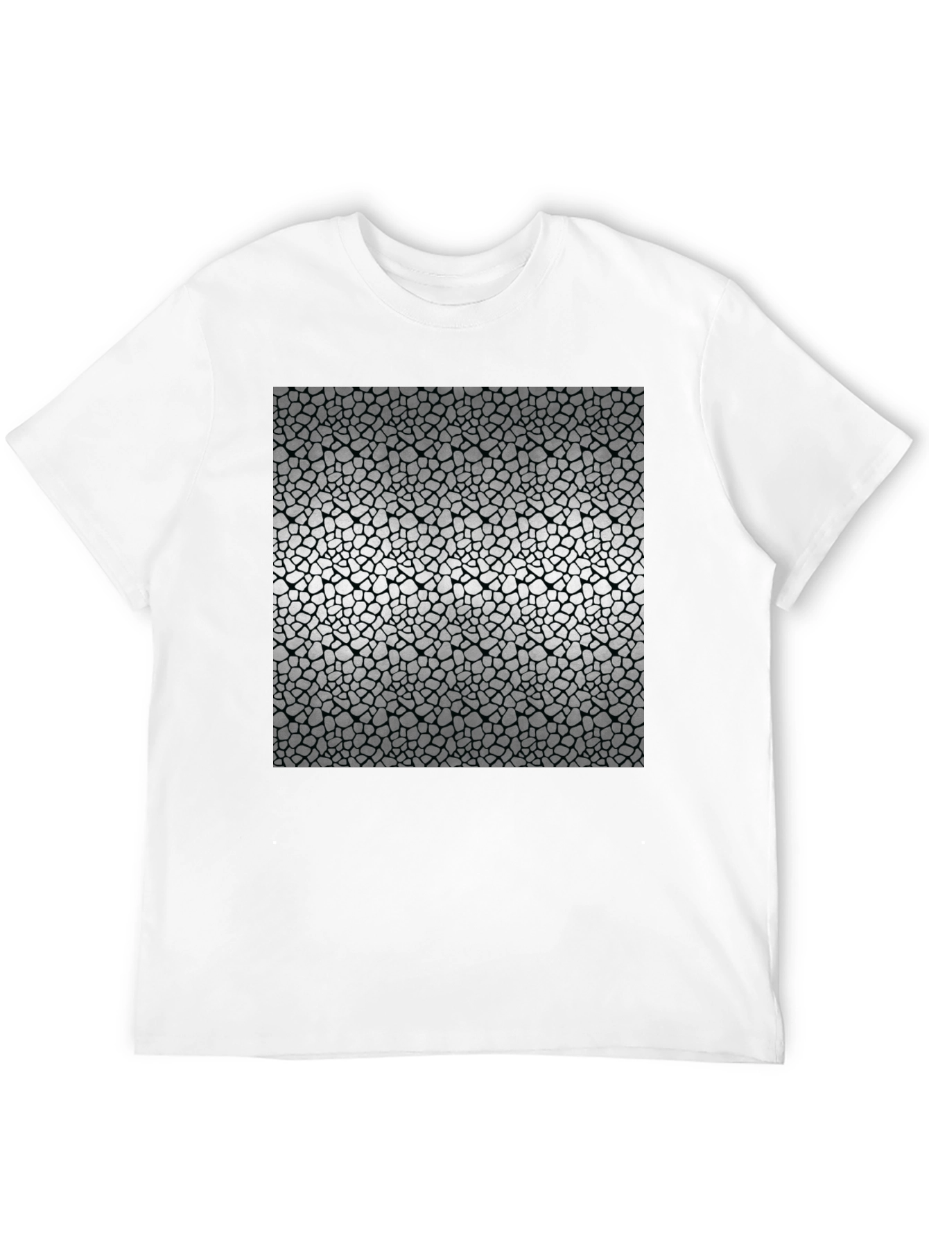 Mosaic Print Black T-Shirt