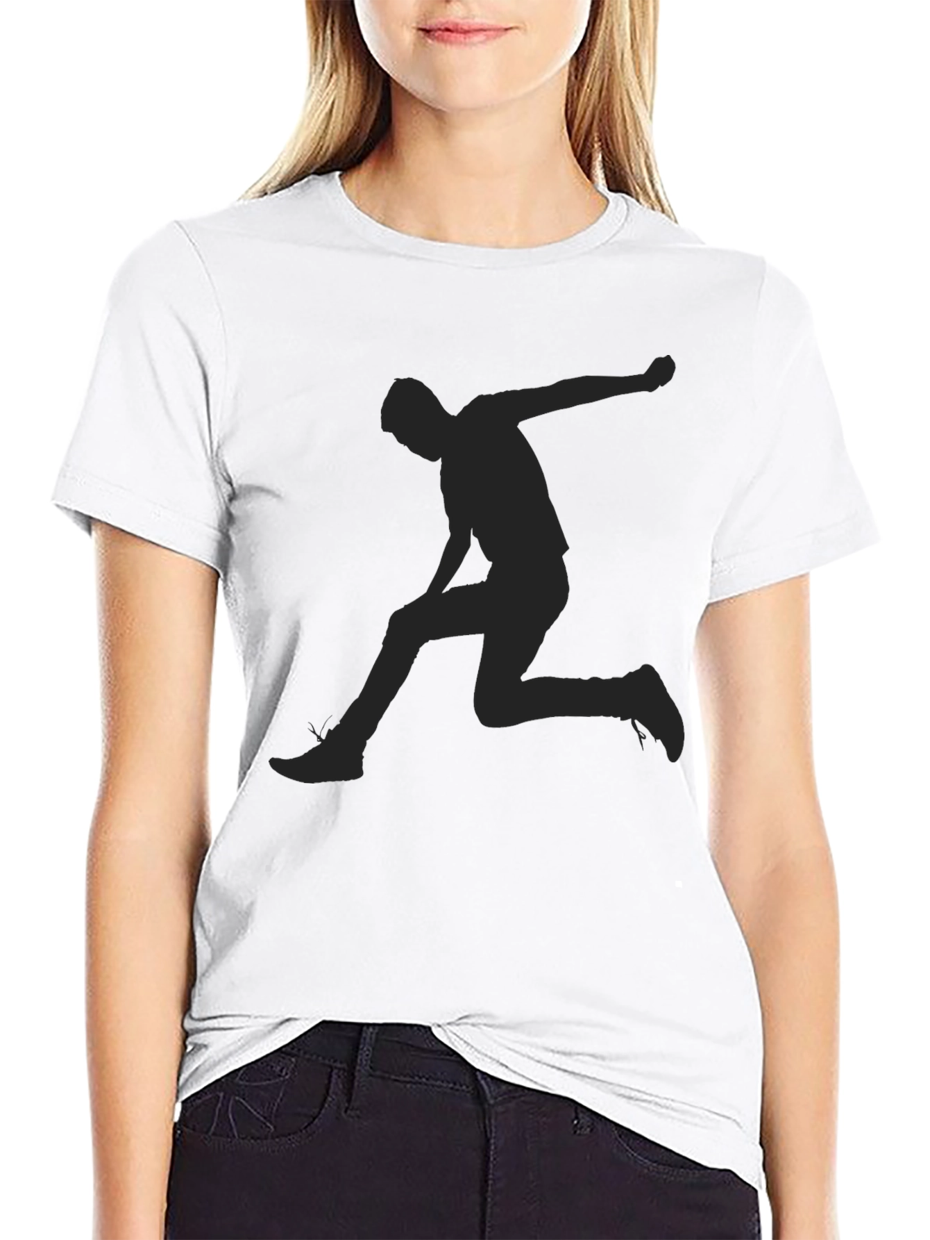 Silhouette Jumper Graphic Tee - Mens Black T-Shirt