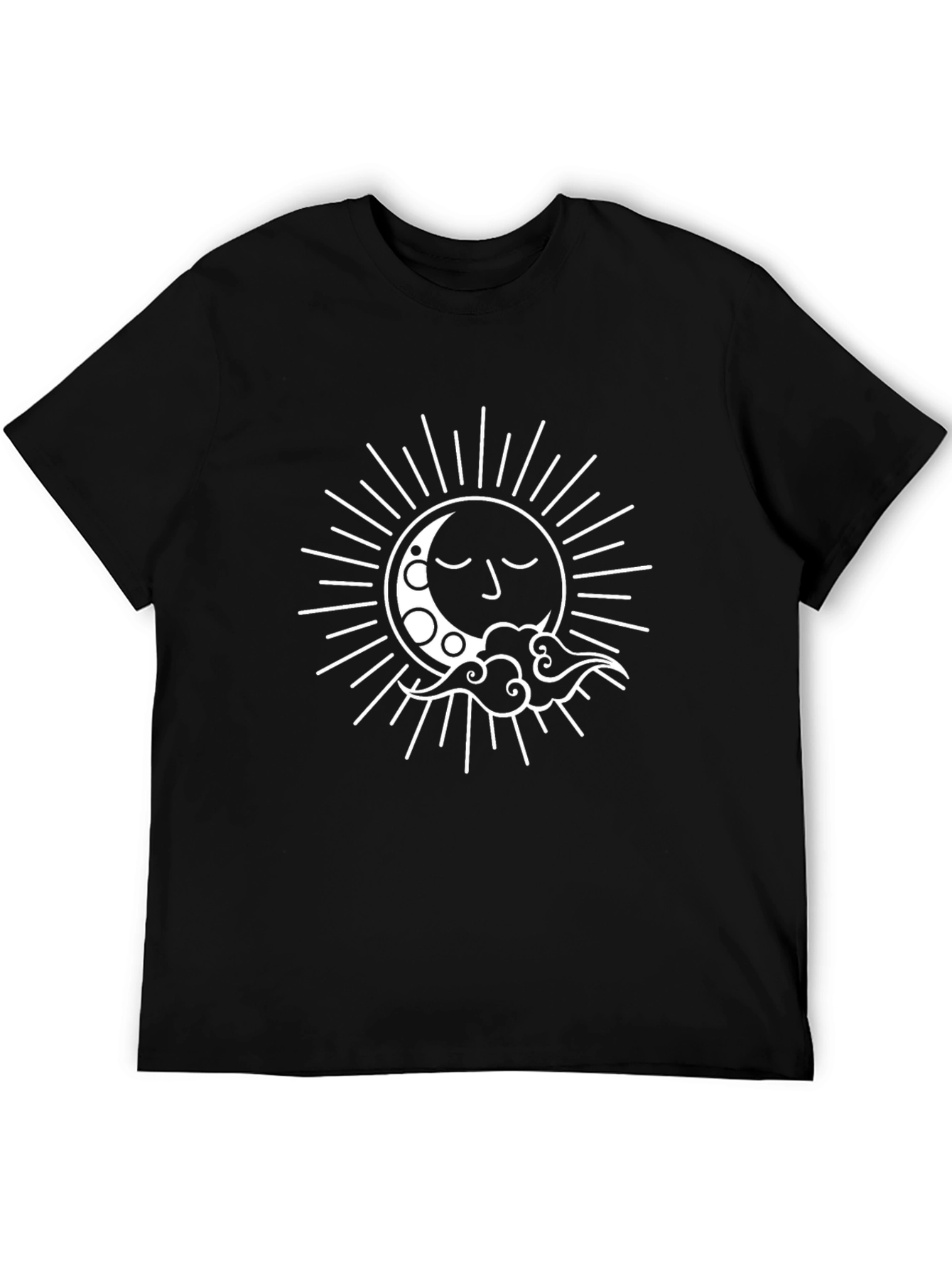 Celestial Sun and Moon Graphic T-Shirt
