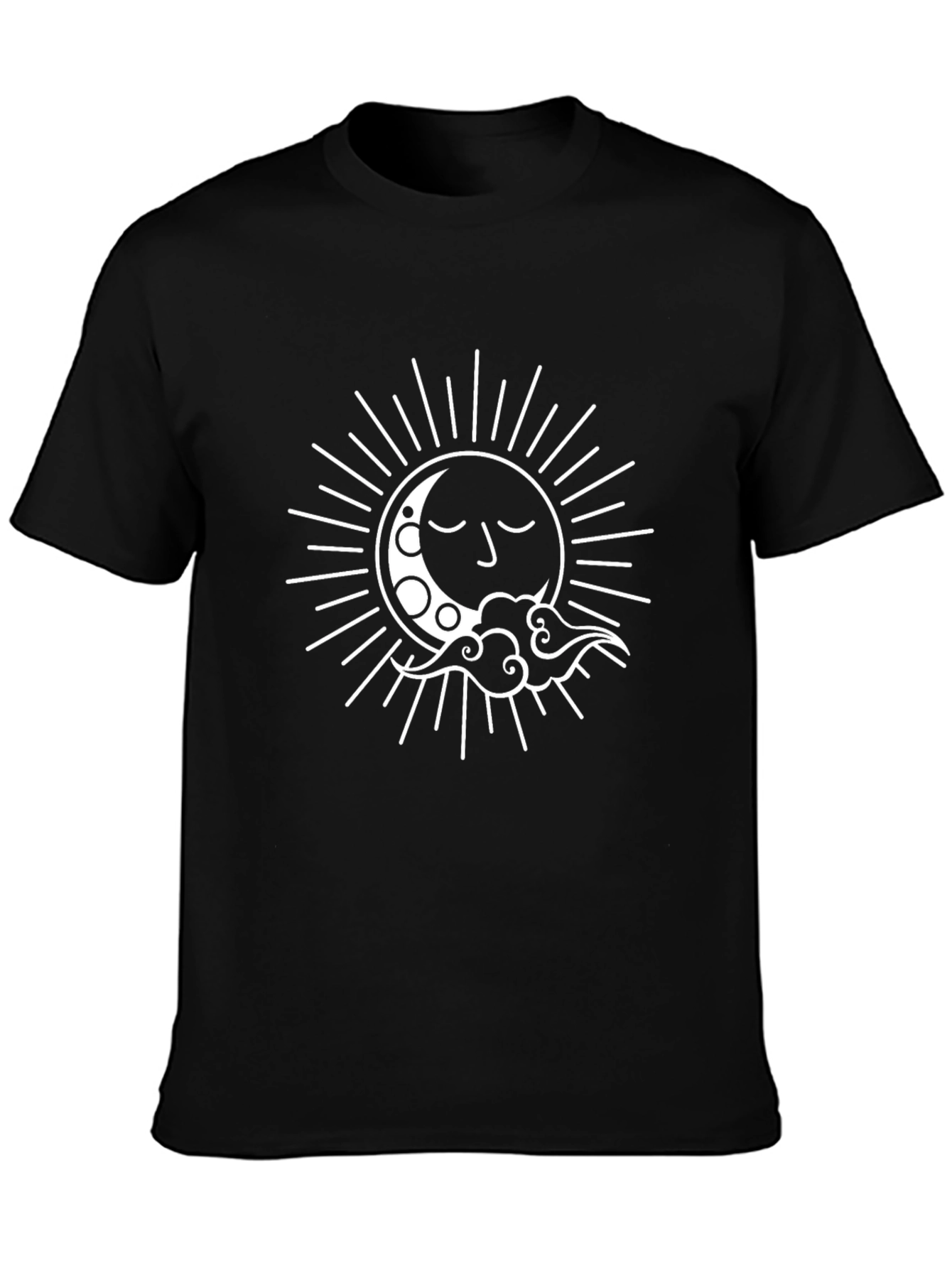 Celestial Sun and Moon Graphic T-Shirt