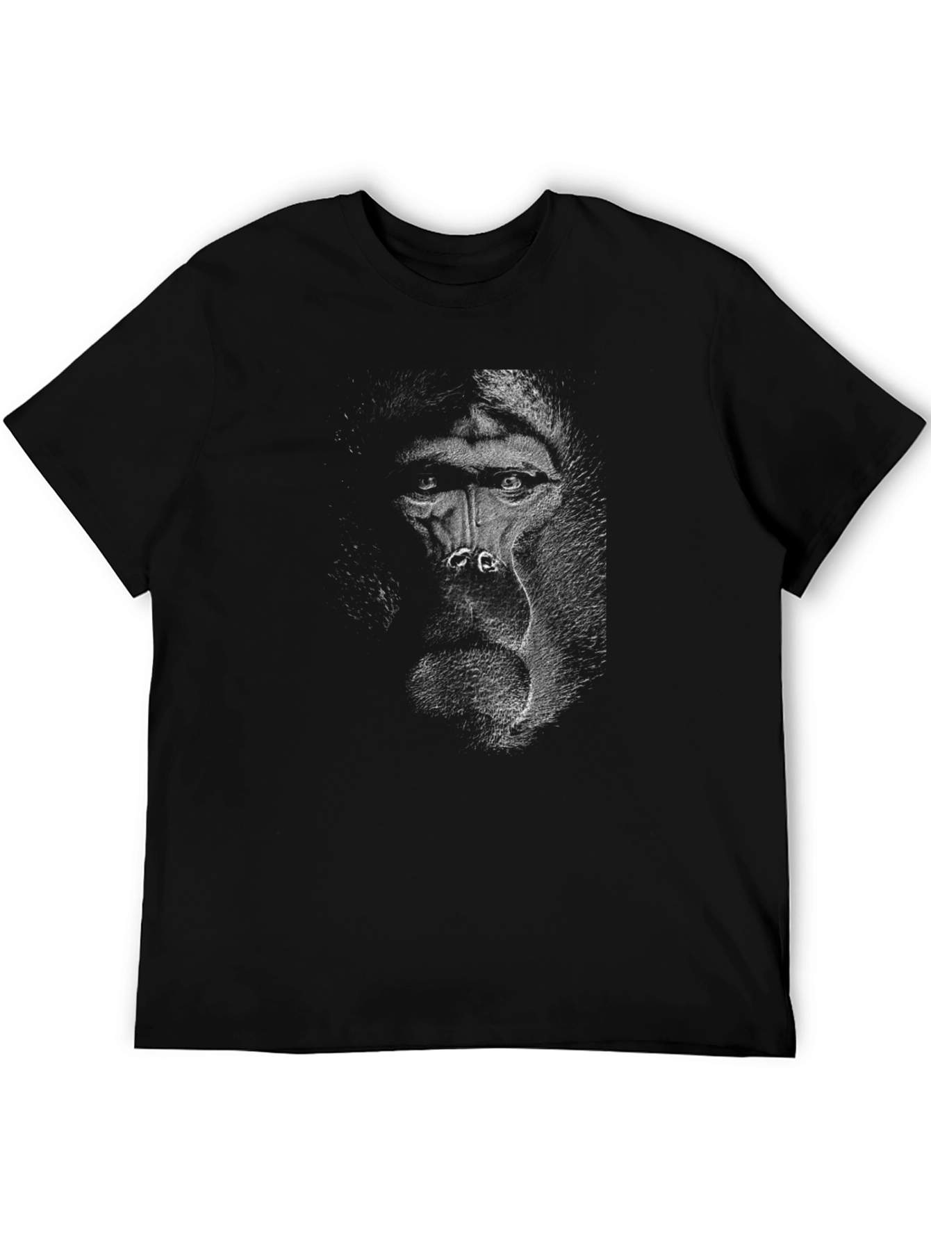 Intense Gorilla Graphic Print Black T-Shirt
