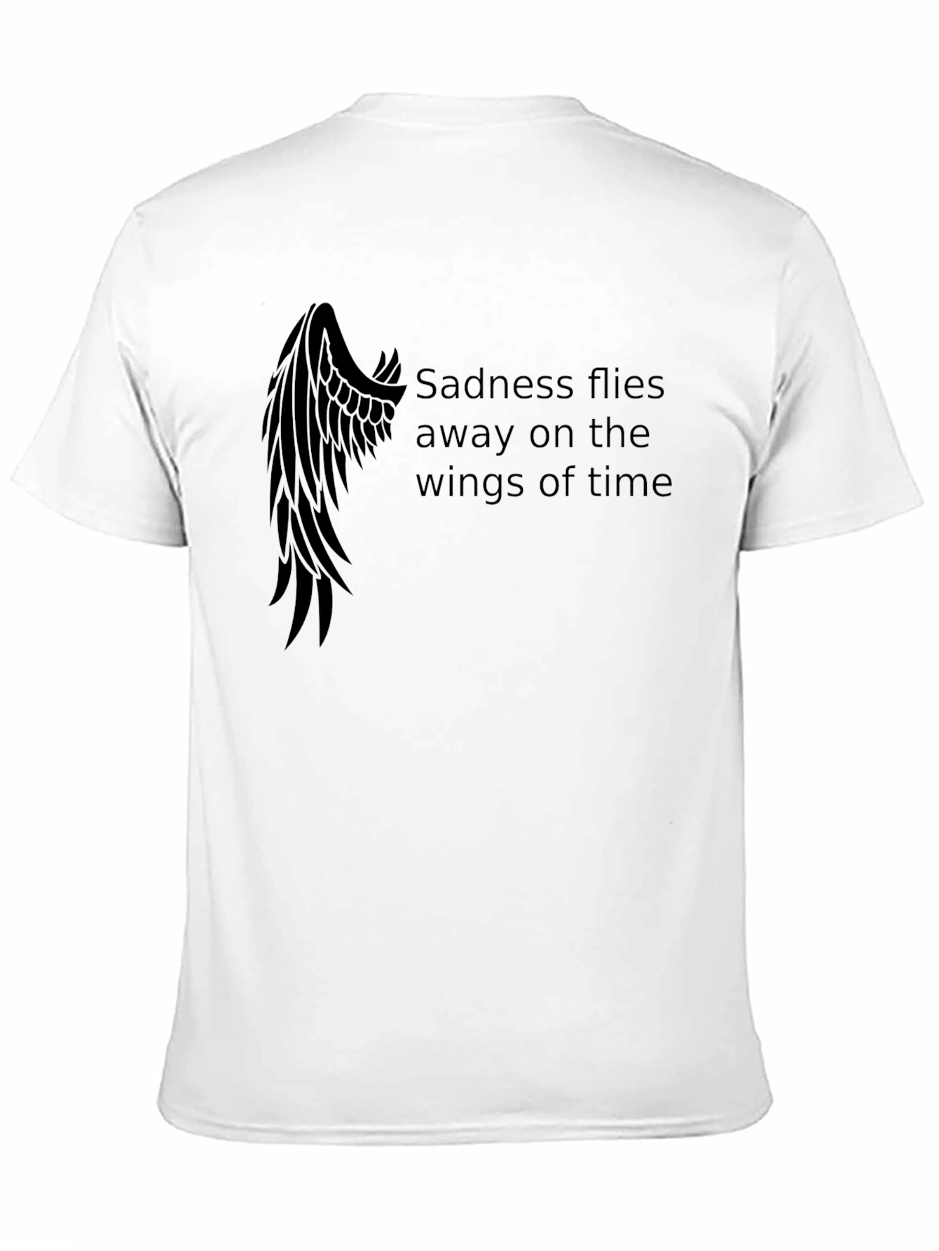 Mens Sadness Flies Away Graphic Tee - Black
