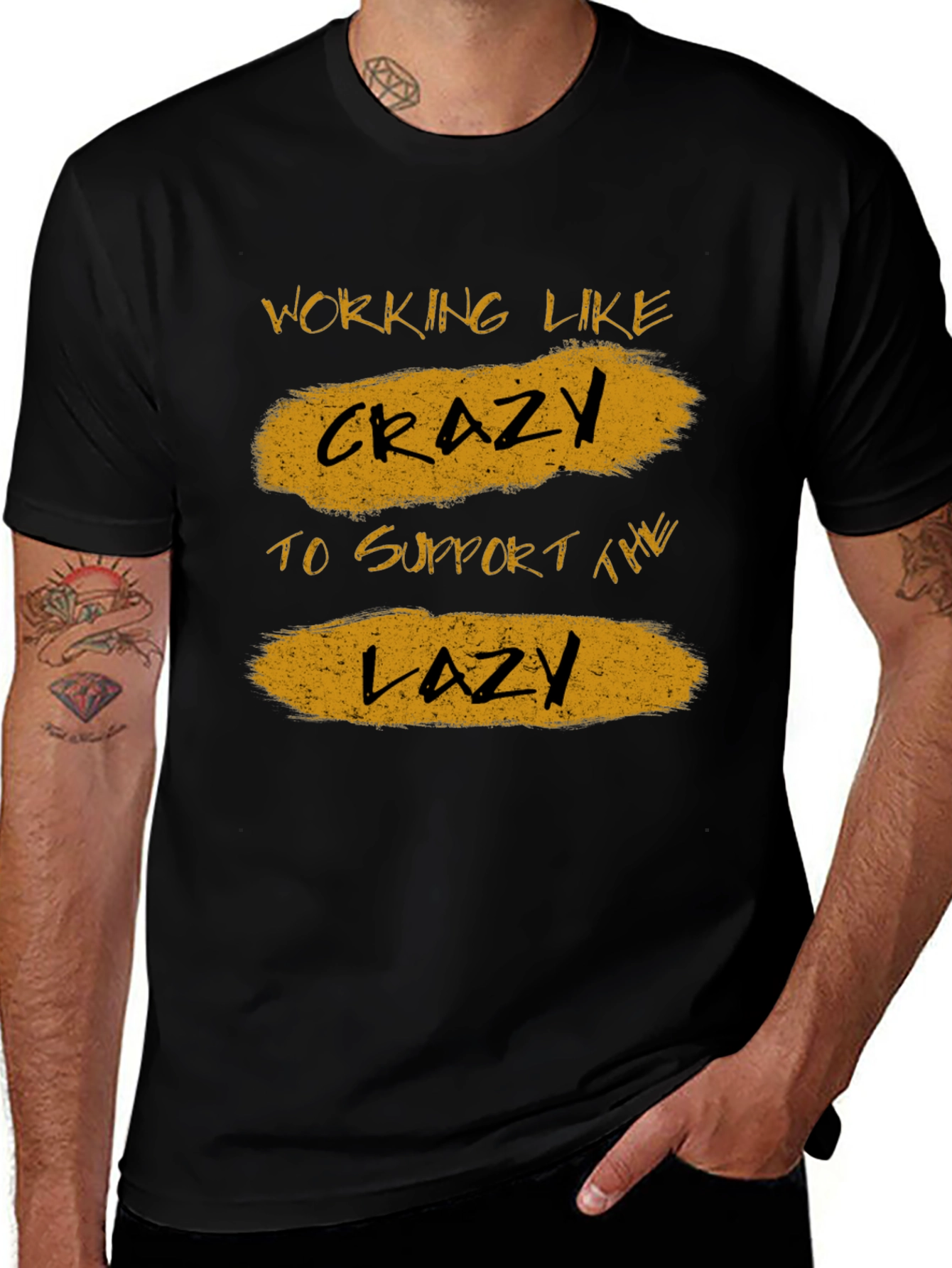 Working Like Crazy T-Shirt - Funny Graphic Tee