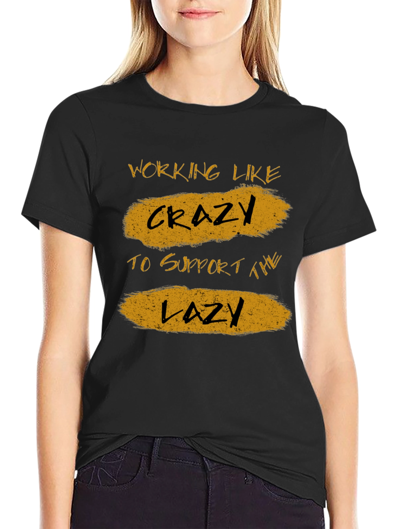 Working Like Crazy T-Shirt - Funny Graphic Tee