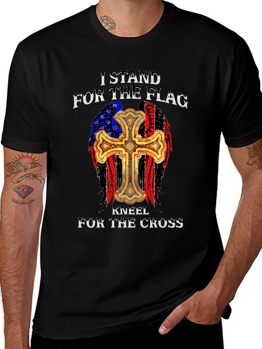 Patriotic Christian T-Shirt - I Stand For The Flag