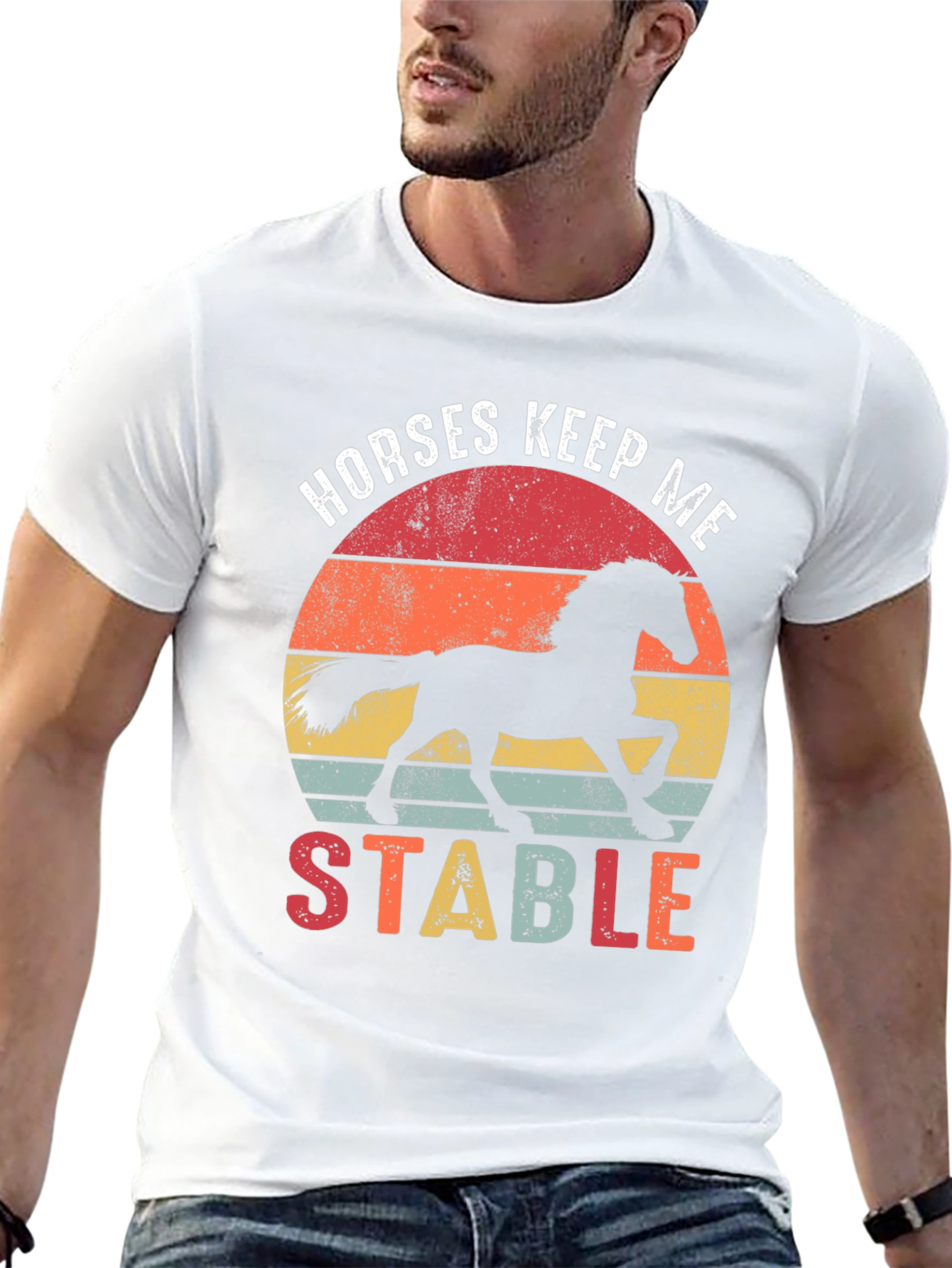 Horses Keep Me Stable Graphic T-Shirt