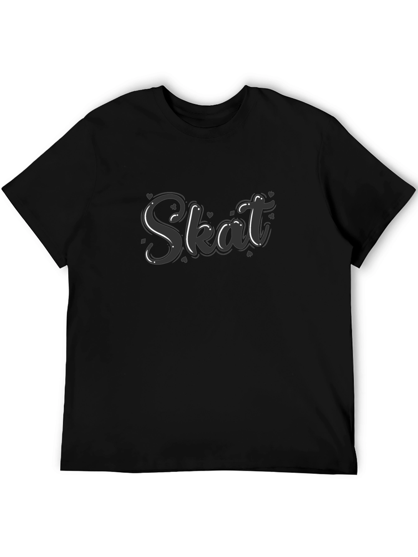 Stylish Black Skat Graphic T-Shirt