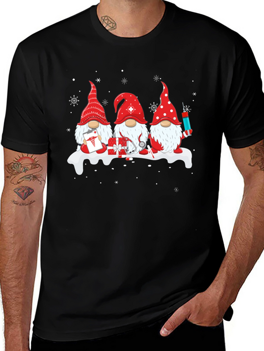 Festive Nurse Gnome T-Shirt