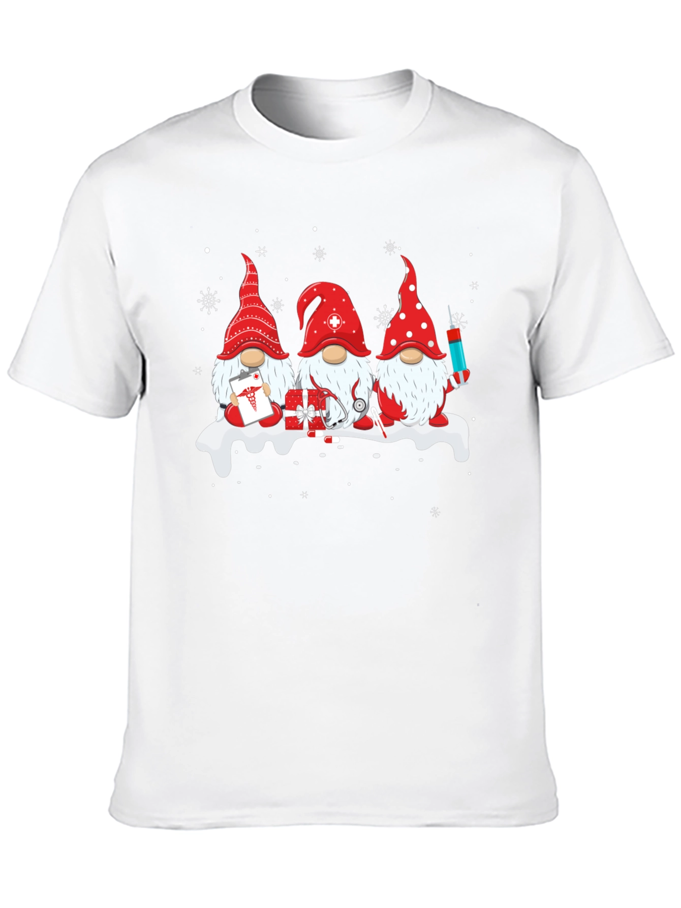 Festive Nurse Gnome T-Shirt