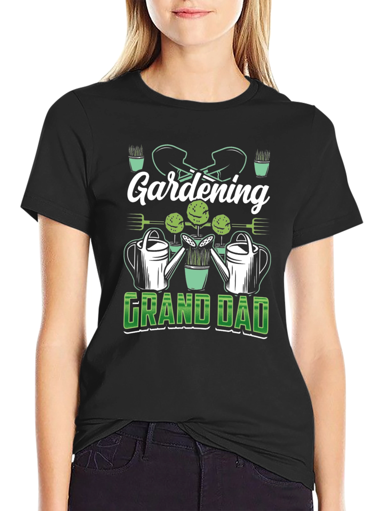 Gardening Grandad Black T-Shirt