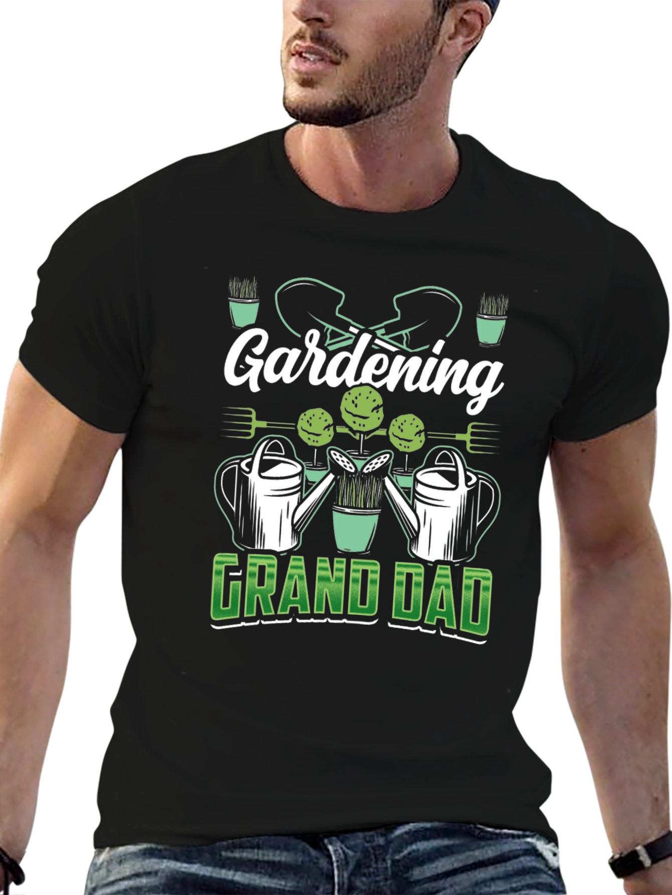 Gardening Grandad Black T-Shirt