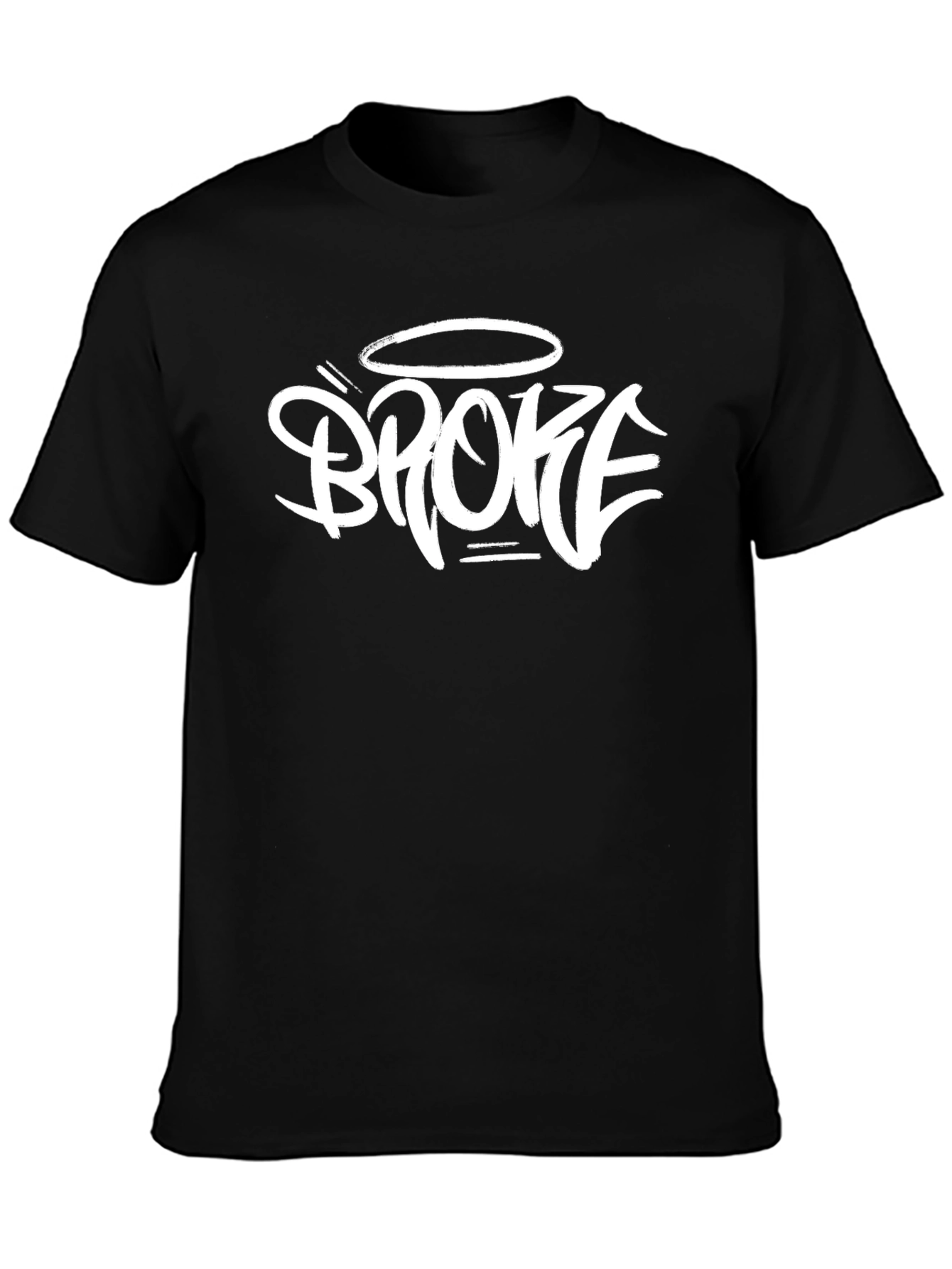 Broke Halo Graphic Black T-Shirt - Urban Style
