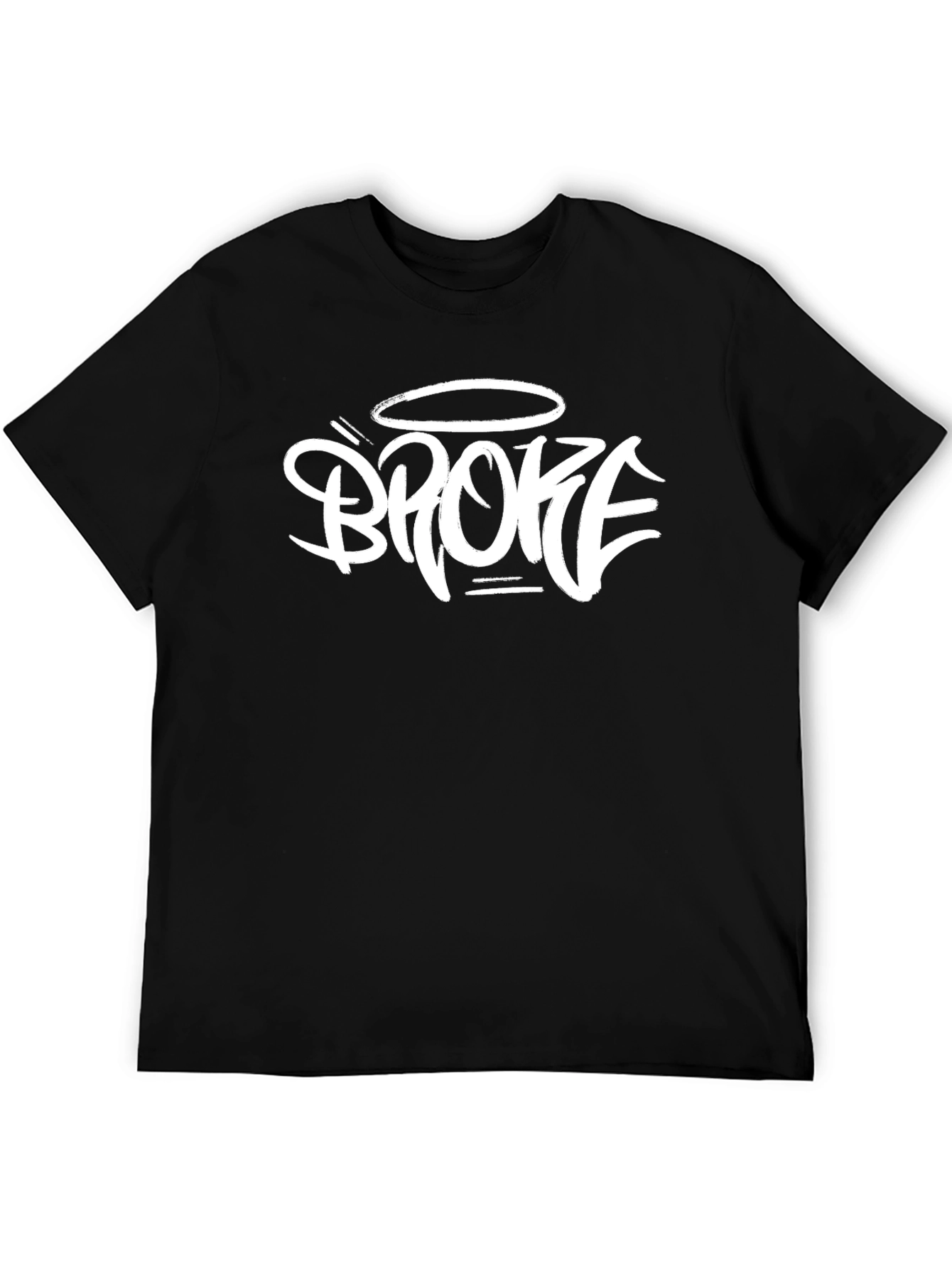 Broke Halo Graphic Black T-Shirt - Urban Style