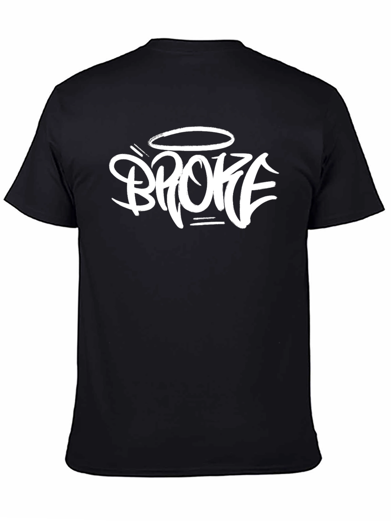 Broke Halo Graphic Black T-Shirt - Urban Style