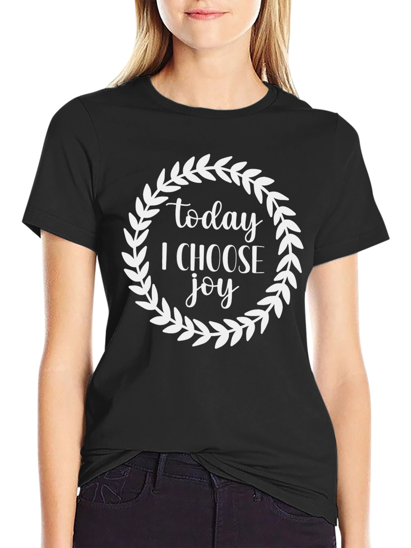 Today I Choose Joy Black Graphic Tee